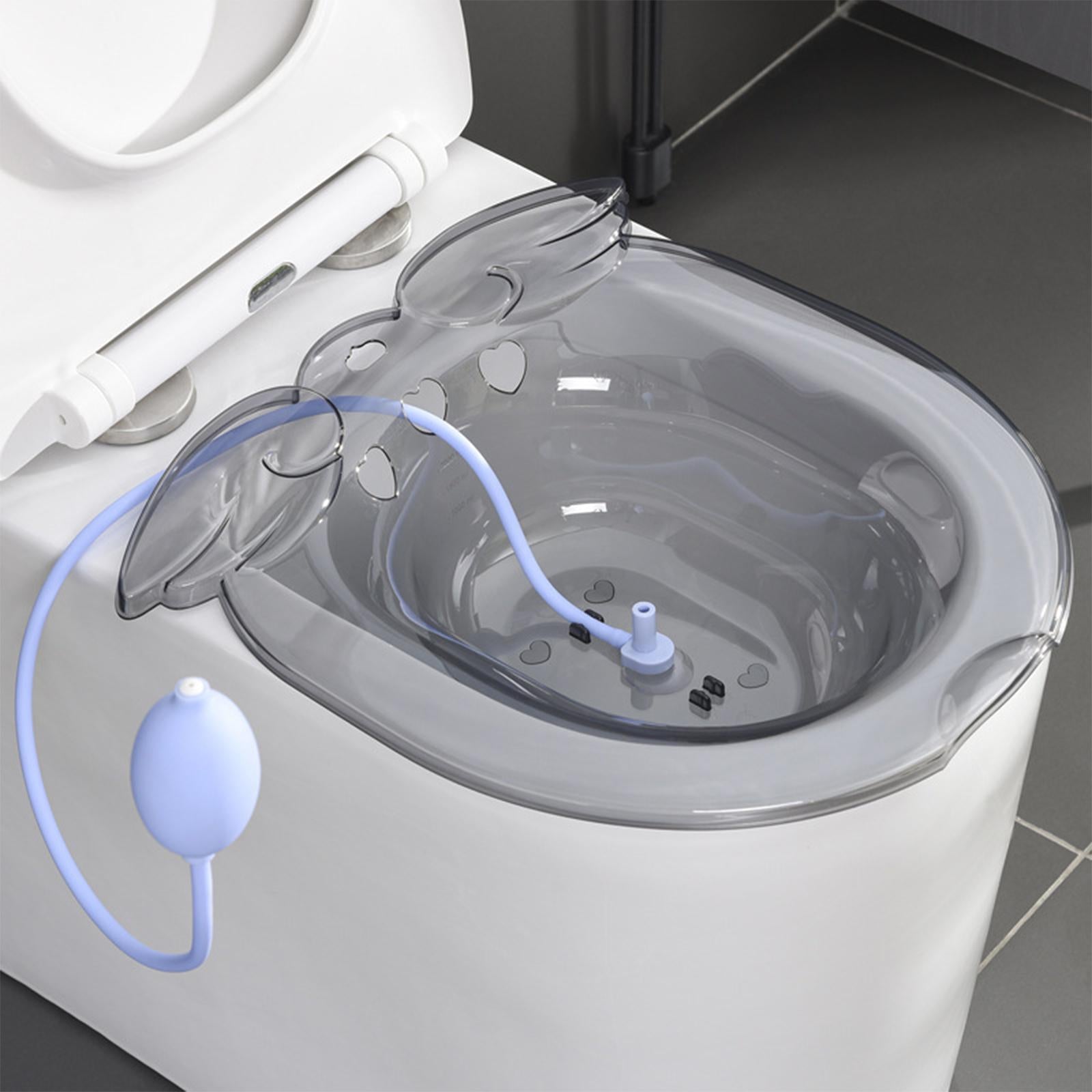 Deepen Sitz Bath Toilet Seat Hip Bidet for Pregnant Women Gray