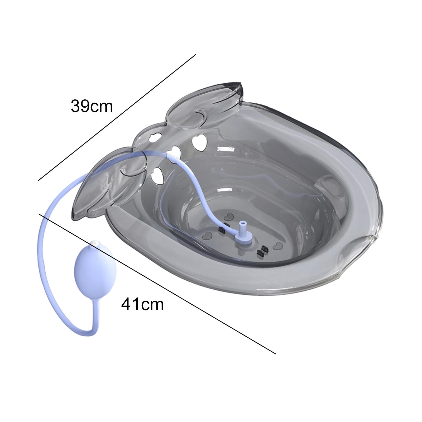 Deepen Sitz Bath Toilet Seat Hip Bidet for Pregnant Women Gray