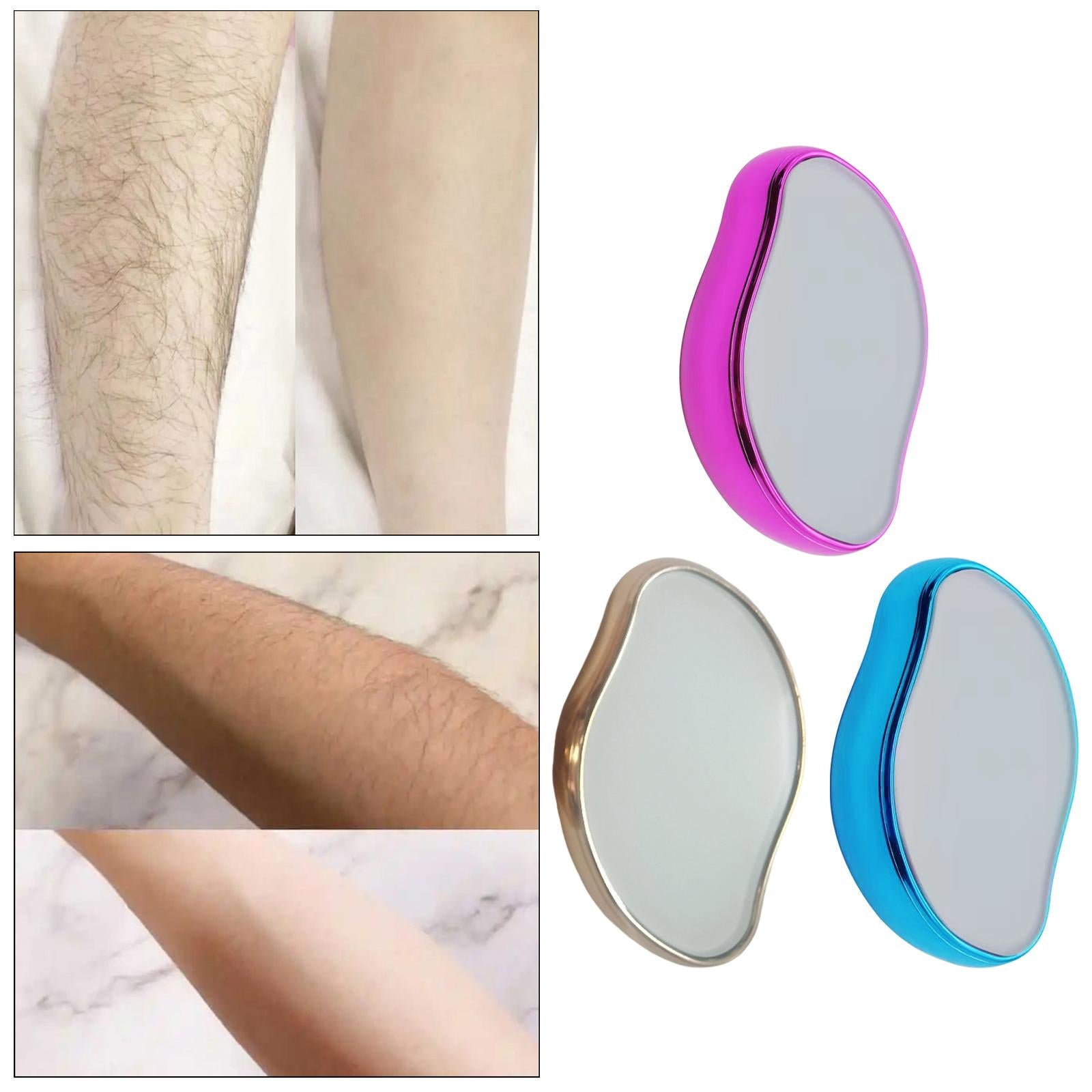 Painless Hair Removal Epilator Reusable Body Hair Depilation Tool  Rose Red