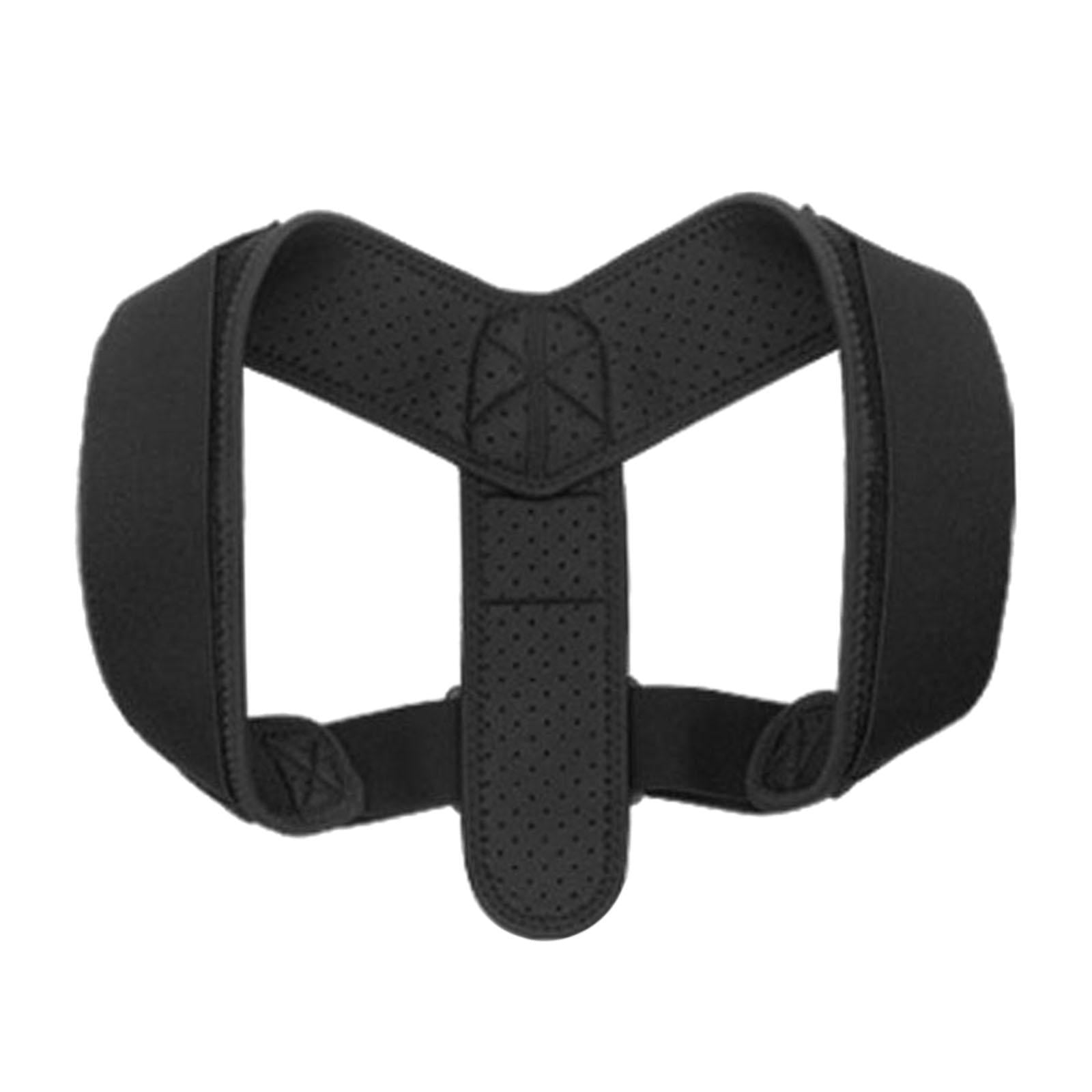 Posture Corrector for Men Women Comfy Spine Support for Neck Shoulder Black