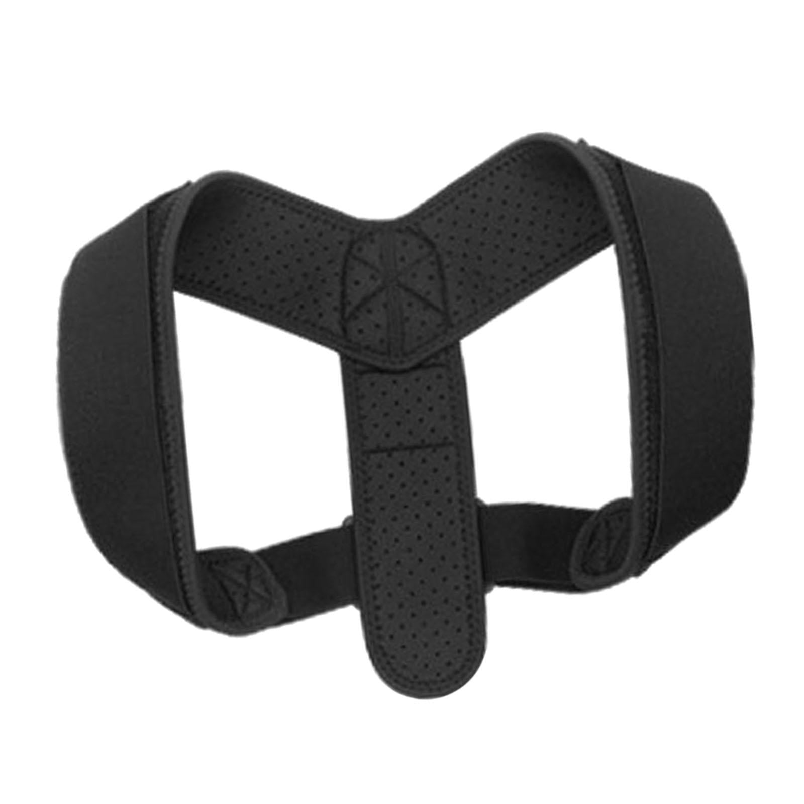 Posture Corrector for Men Women Comfy Spine Support for Neck Shoulder Black