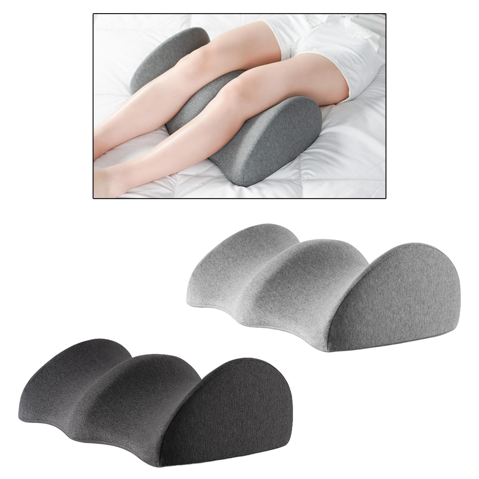 Knee Pillow Memory Foam Soft for Sciatica Pain Relief Accessories Light Gray