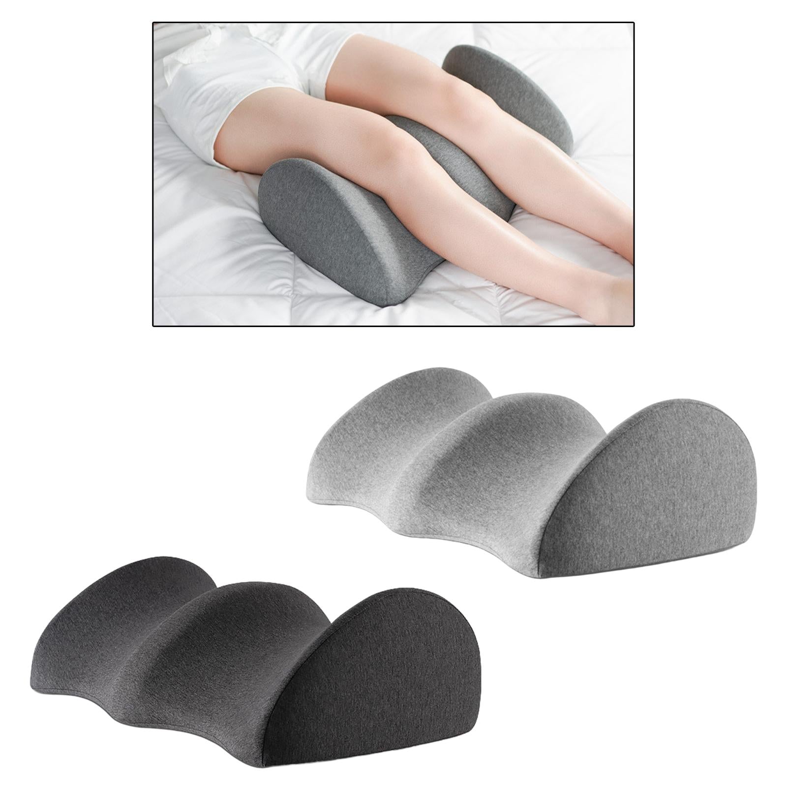 Knee Pillow Memory Foam Soft for Sciatica Pain Relief Accessories Light Gray