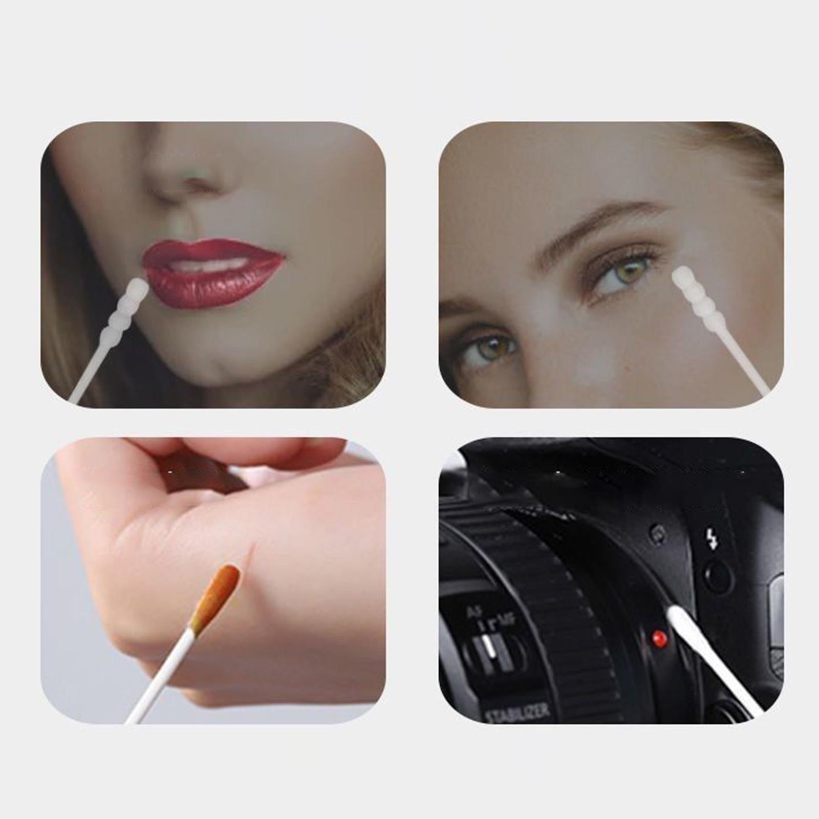 200 Pieces Baby Swabs Eyelash Extension Tools Paper Sticks Cotton Buds Tip