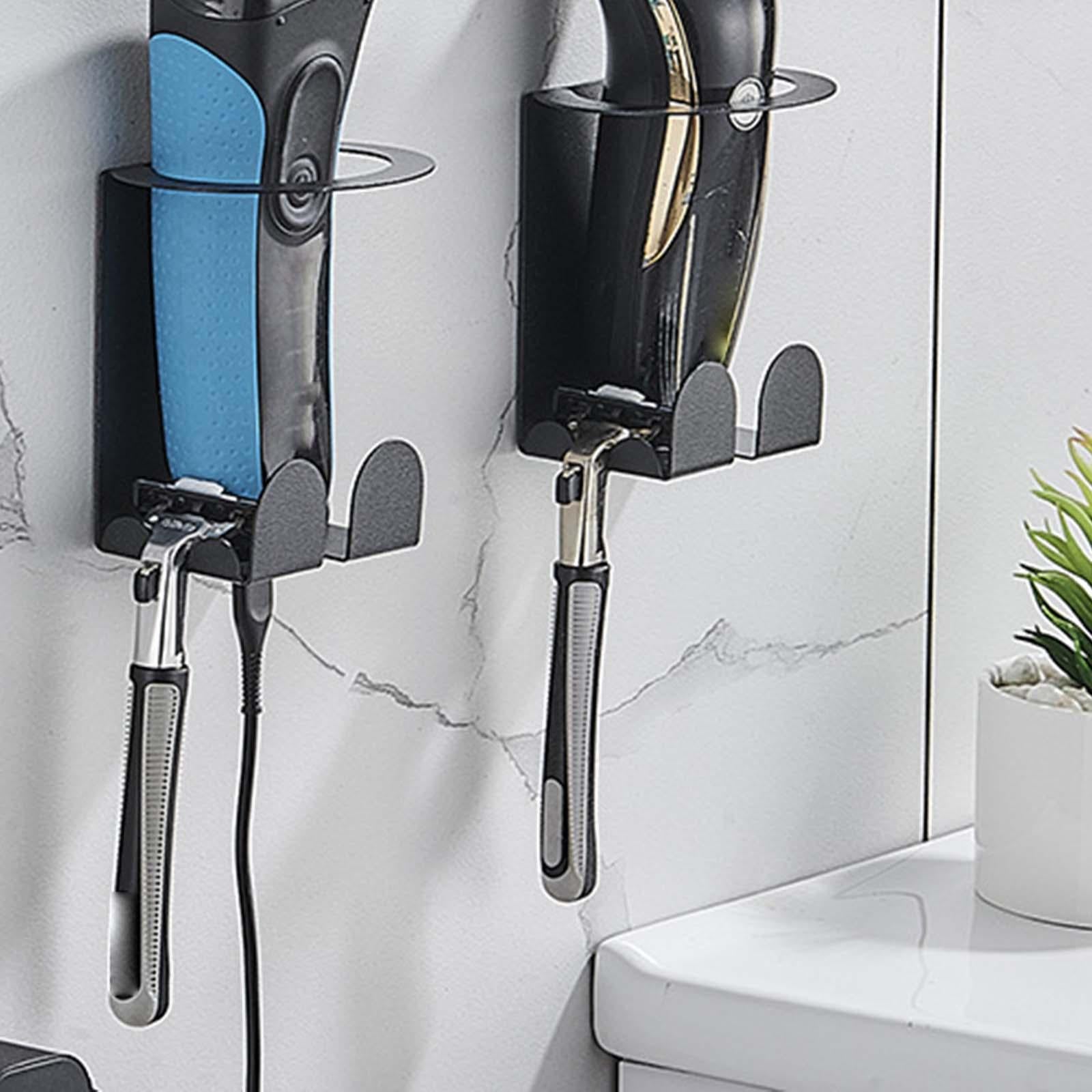 Razor Holder Hook Bracket Hanging Hangers Brush Cups Bathroom Home Use Black