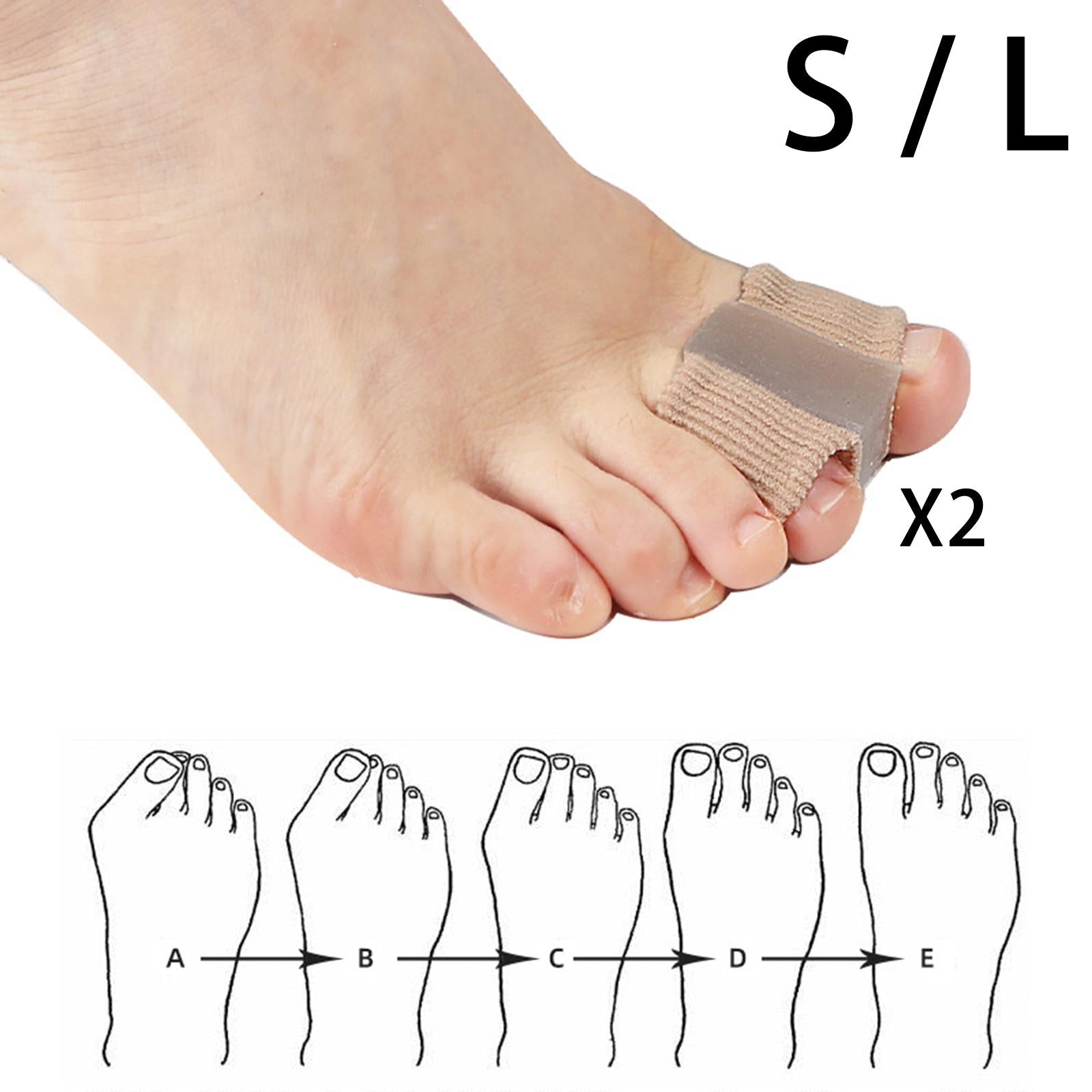 Set of 2 Toe Separator Gel Bunion Corrector Relief  S 3x1.5x2cm