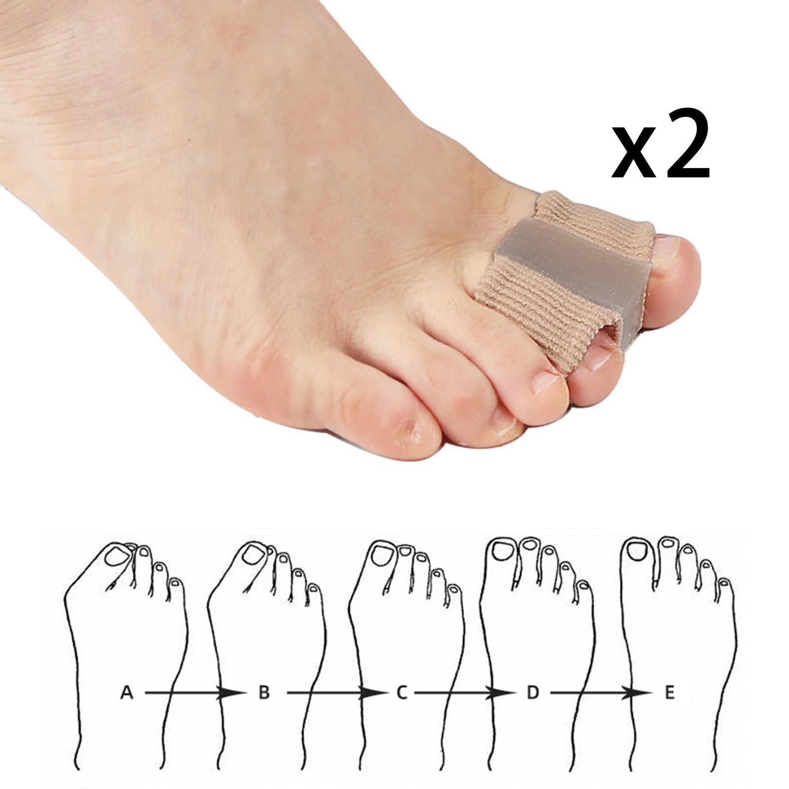 Set of 2 Toe Separator Gel Bunion Corrector Relief  L 3.2x1.8x2.2 cm