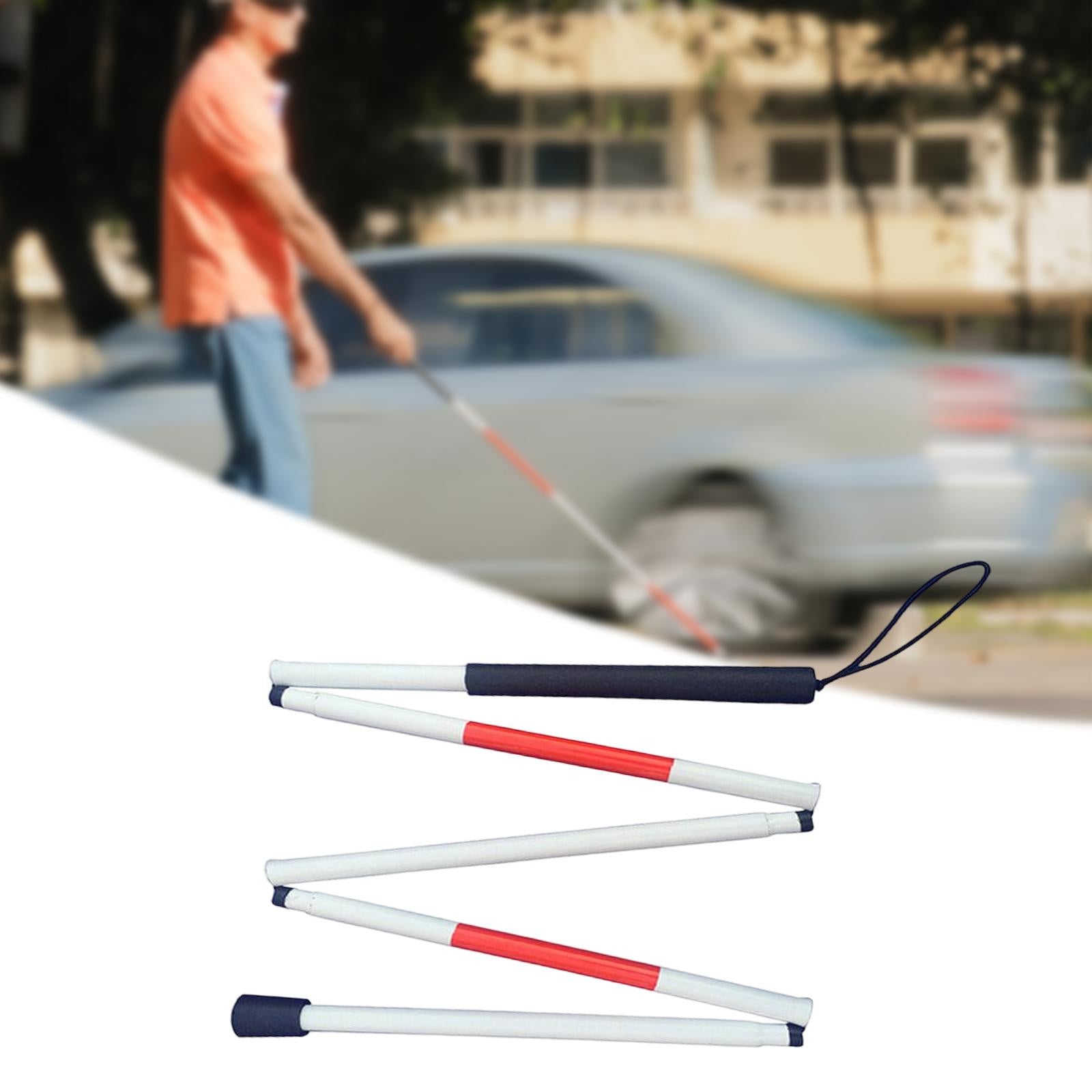 Folding Mobility Cane Portable 49 inch (124cm) Anti Shock for Blind People