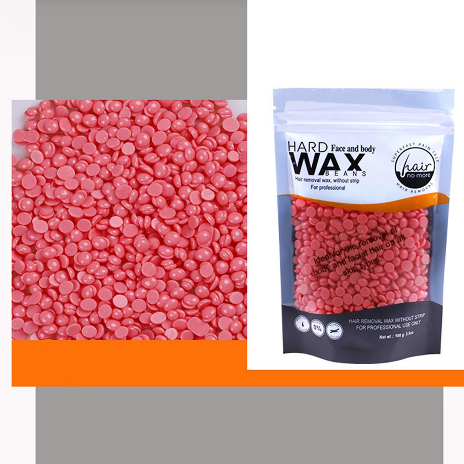 Depilatory Hard Wax Beans for Leg Arm Hair Removal Women Men Rose 100g