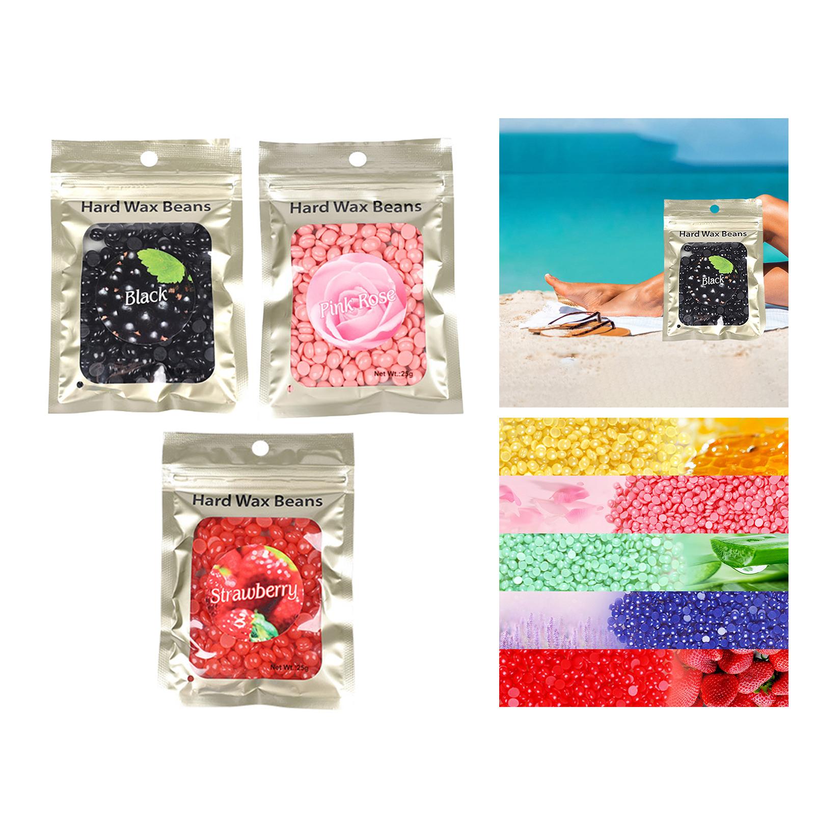 Hard Wax Beads Bean 25g Hair Removal Painless for Bikini Line Men Black
