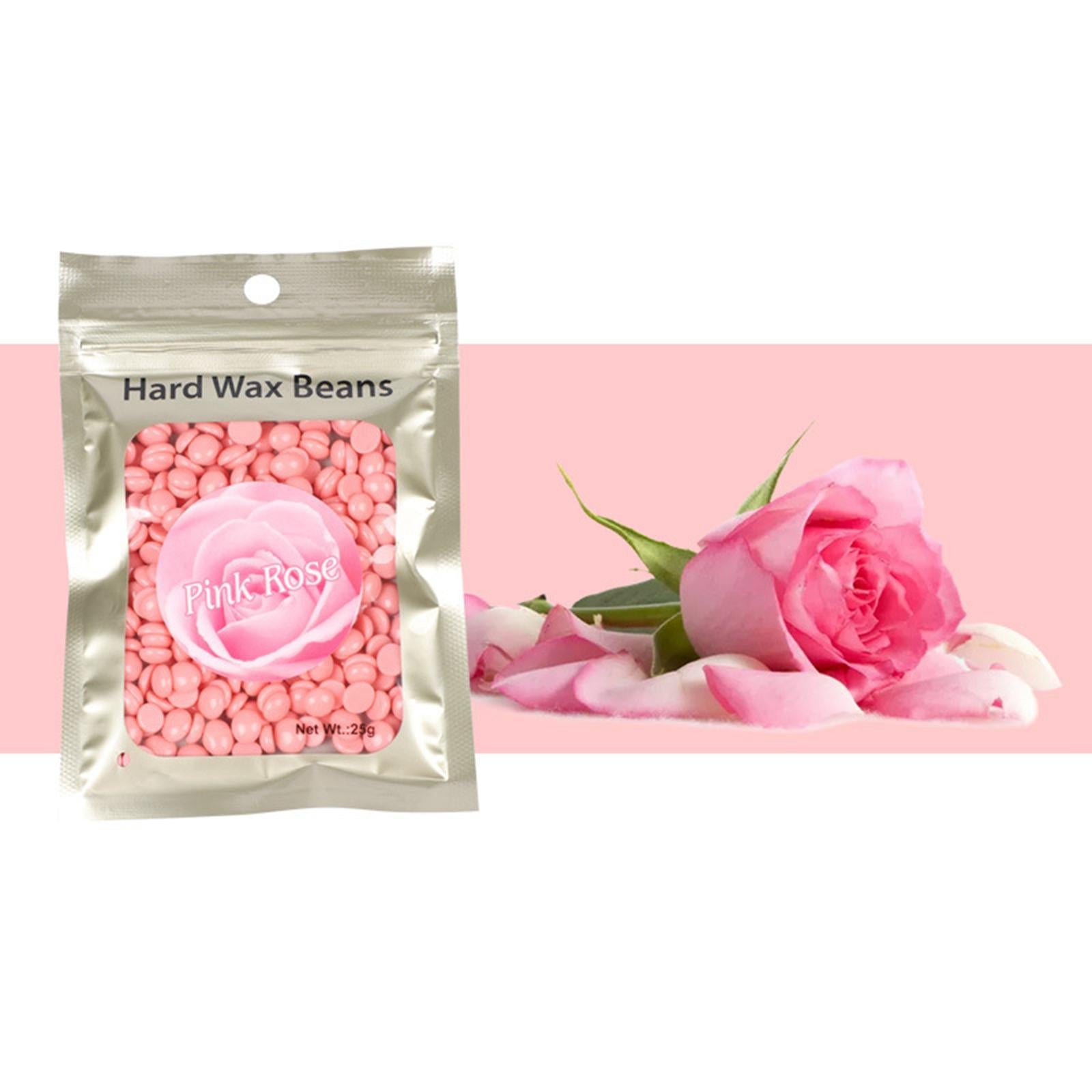 Hard Wax Beads Bean 25g Hair Removal Painless for Bikini Line Men Pink