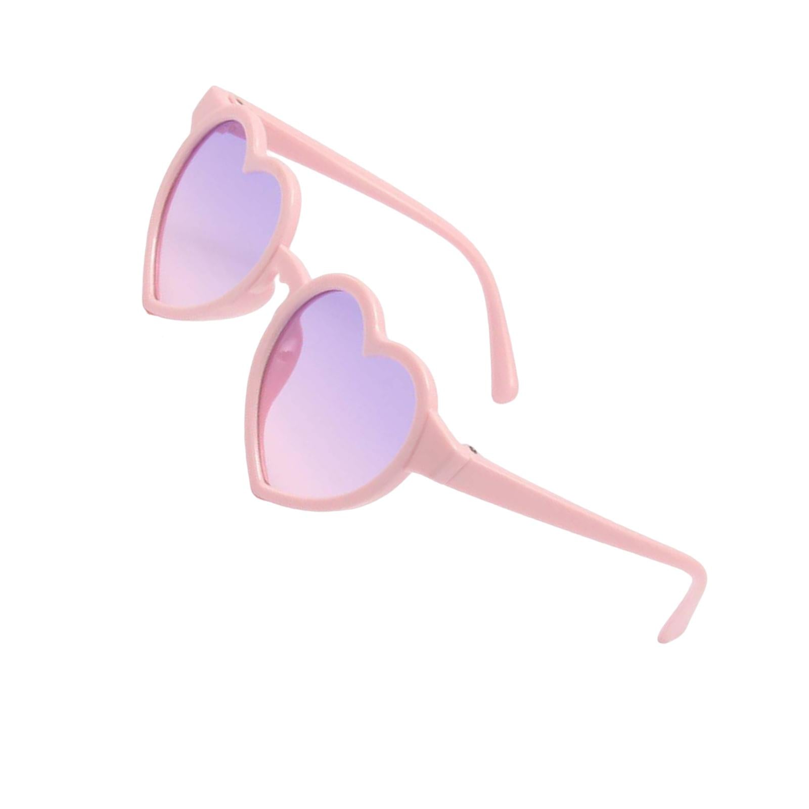 Non Polarized Heart Shaped Baby Girl Sunglasses Sun Eyewear Premium Pink