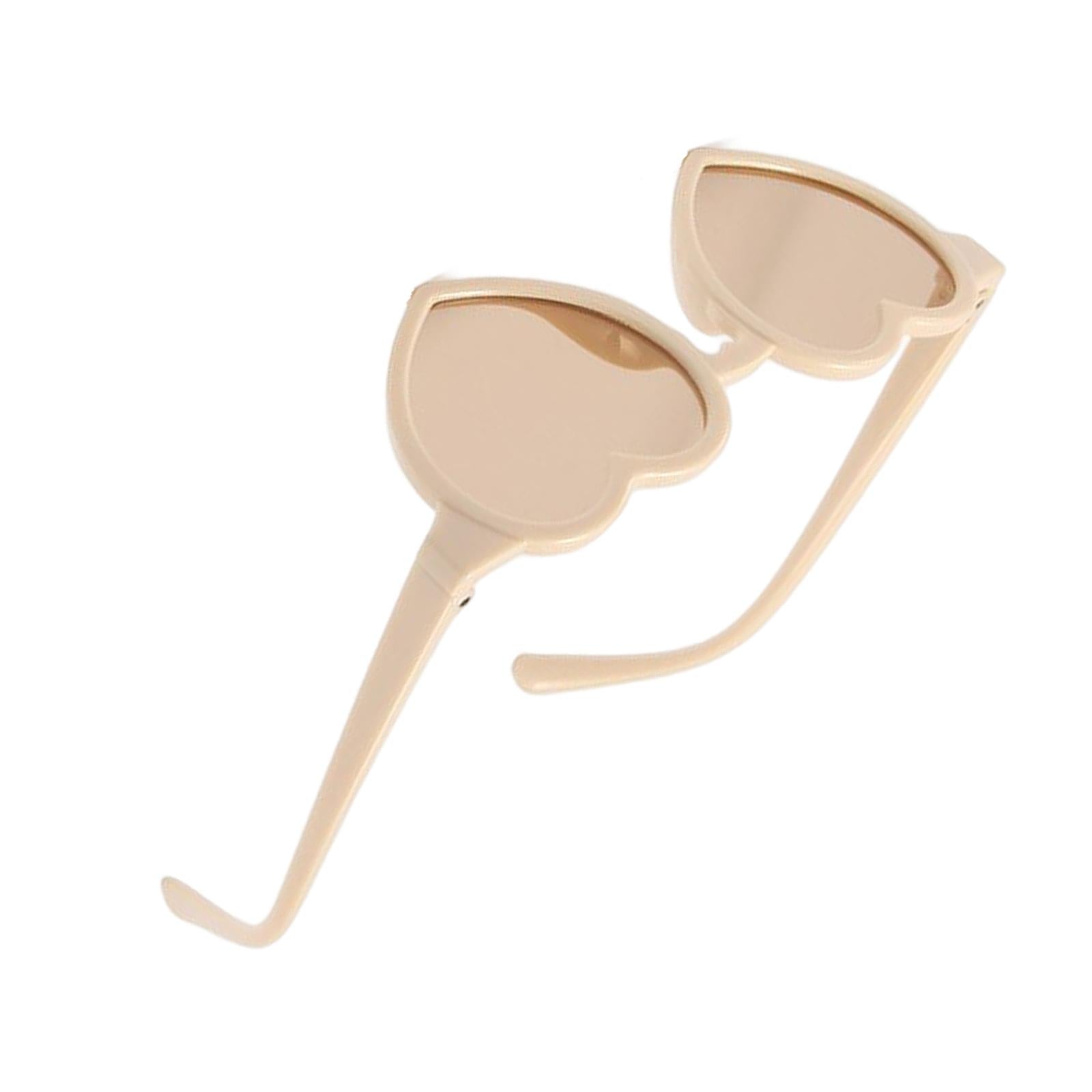 Non Polarized Heart Shaped Baby Girl Sunglasses Sun Eyewear Premium Beige