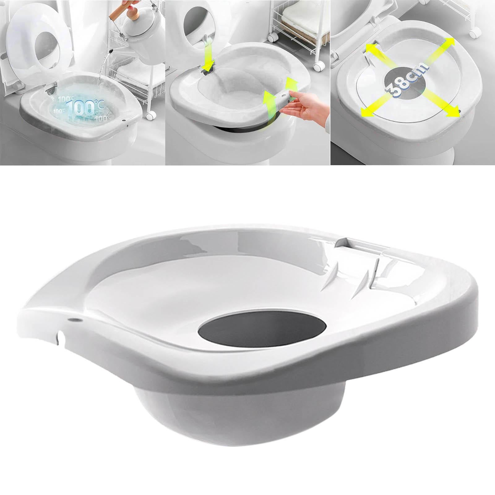 Toilet Sitz Bath Basin Hangable Soaking Basin Heavy Duty Universal Portable Gray