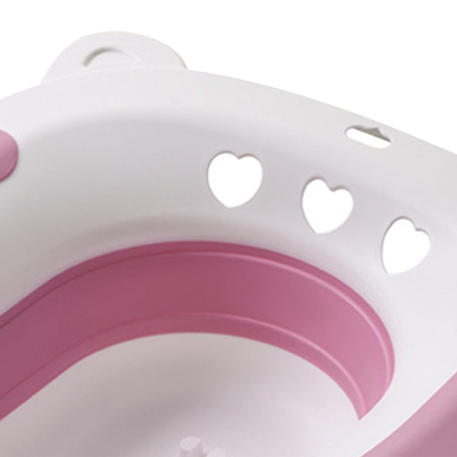 Collapsible Sitz Bath Toilet Seat for Soothes Cleanse Vagina Anal Home Use Pink