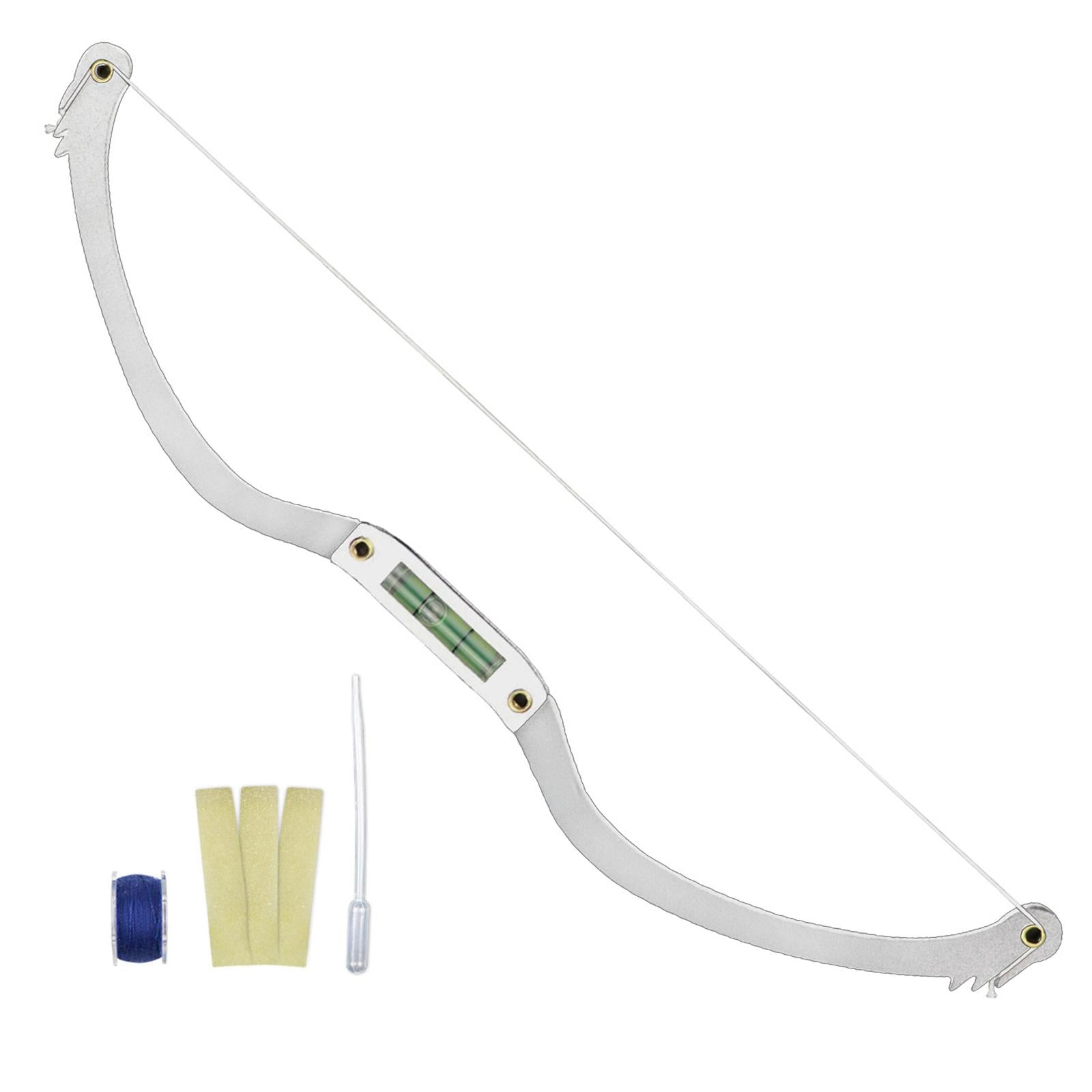 Portable Permannet Makeup Bow and Arrow Line Ruler for Brow Mapping Kit Silver