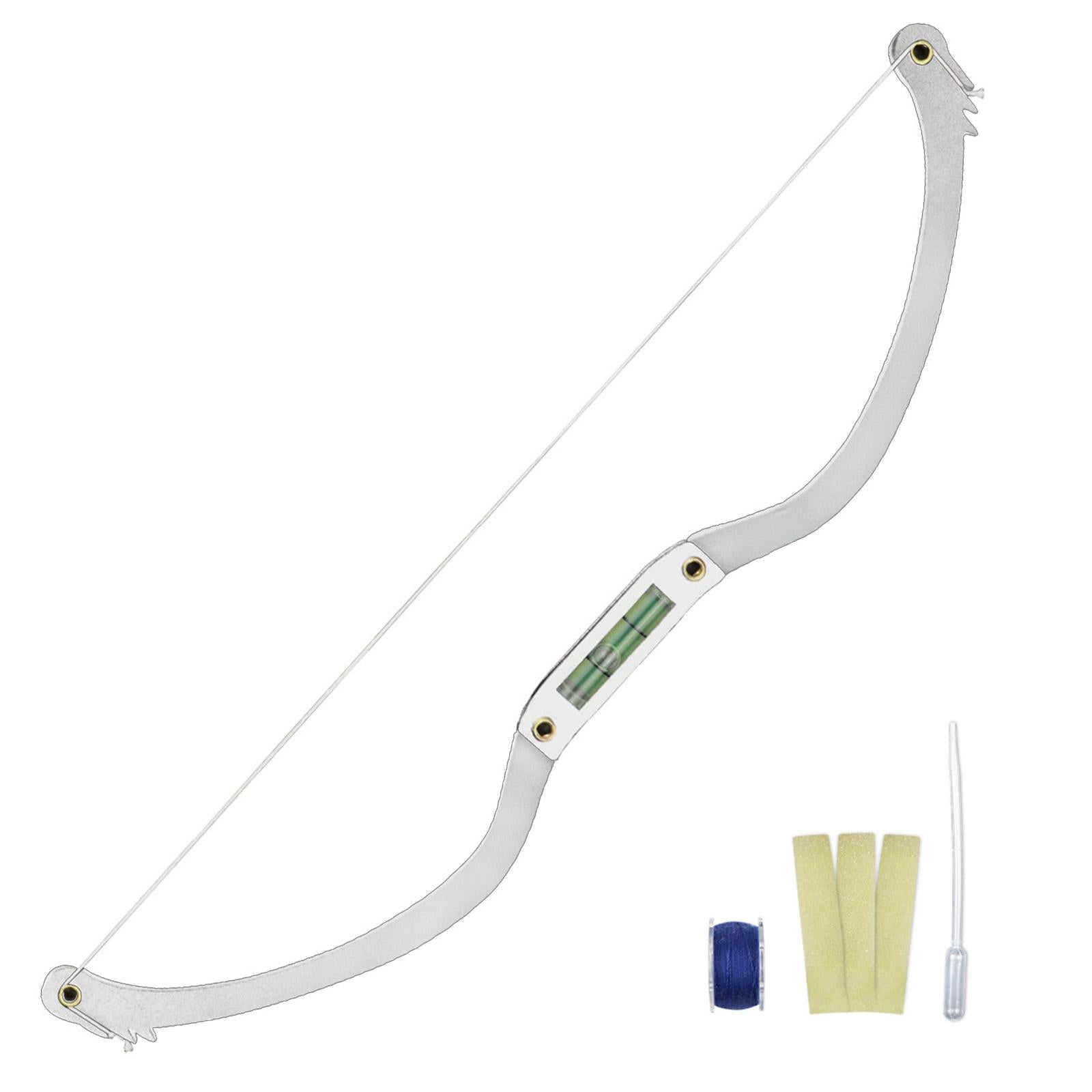 Portable Permannet Makeup Bow and Arrow Line Ruler for Brow Mapping Kit Silver