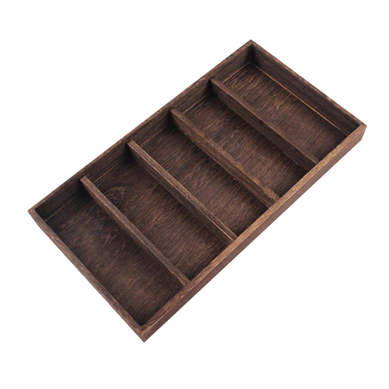 Sunglasses Display Case Box Storage Tray for Glasses Shop 5 Grids Dark Brown
