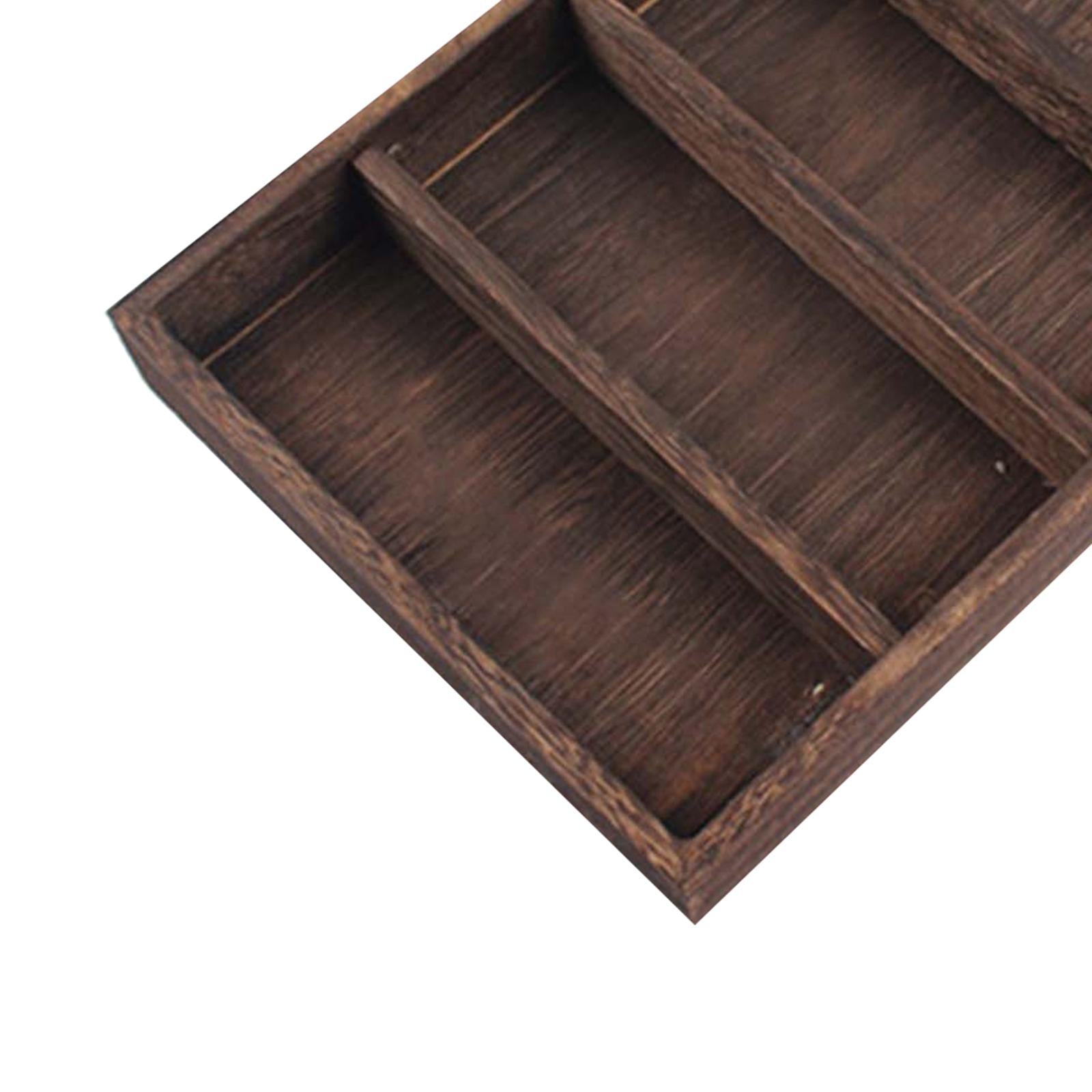 Sunglasses Display Case Box Storage Tray for Glasses Shop 5 Grids Dark Brown