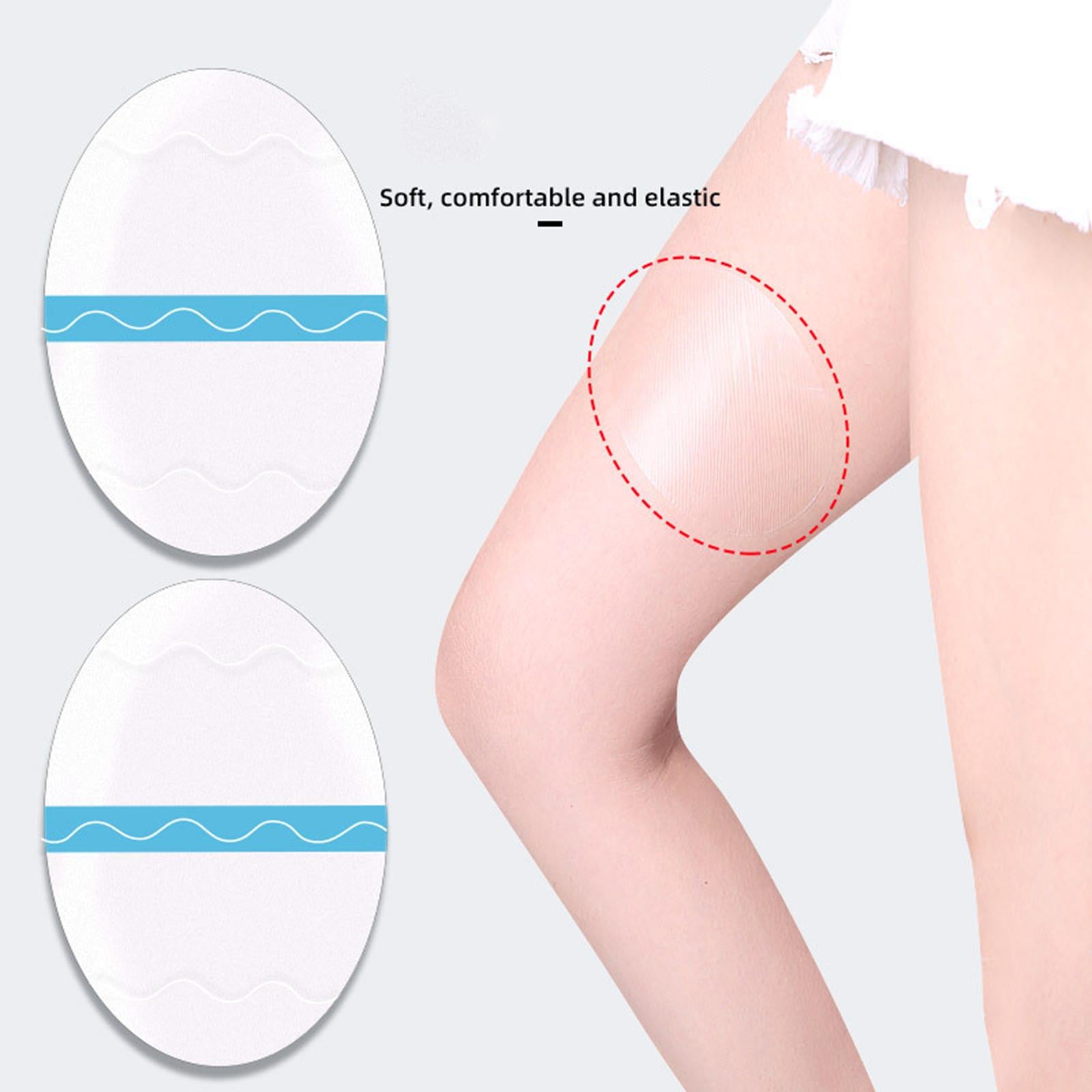 Set of 10 Transparent Anti Chafing Thigh Tapes Sweat Absorbent Self Adhesive