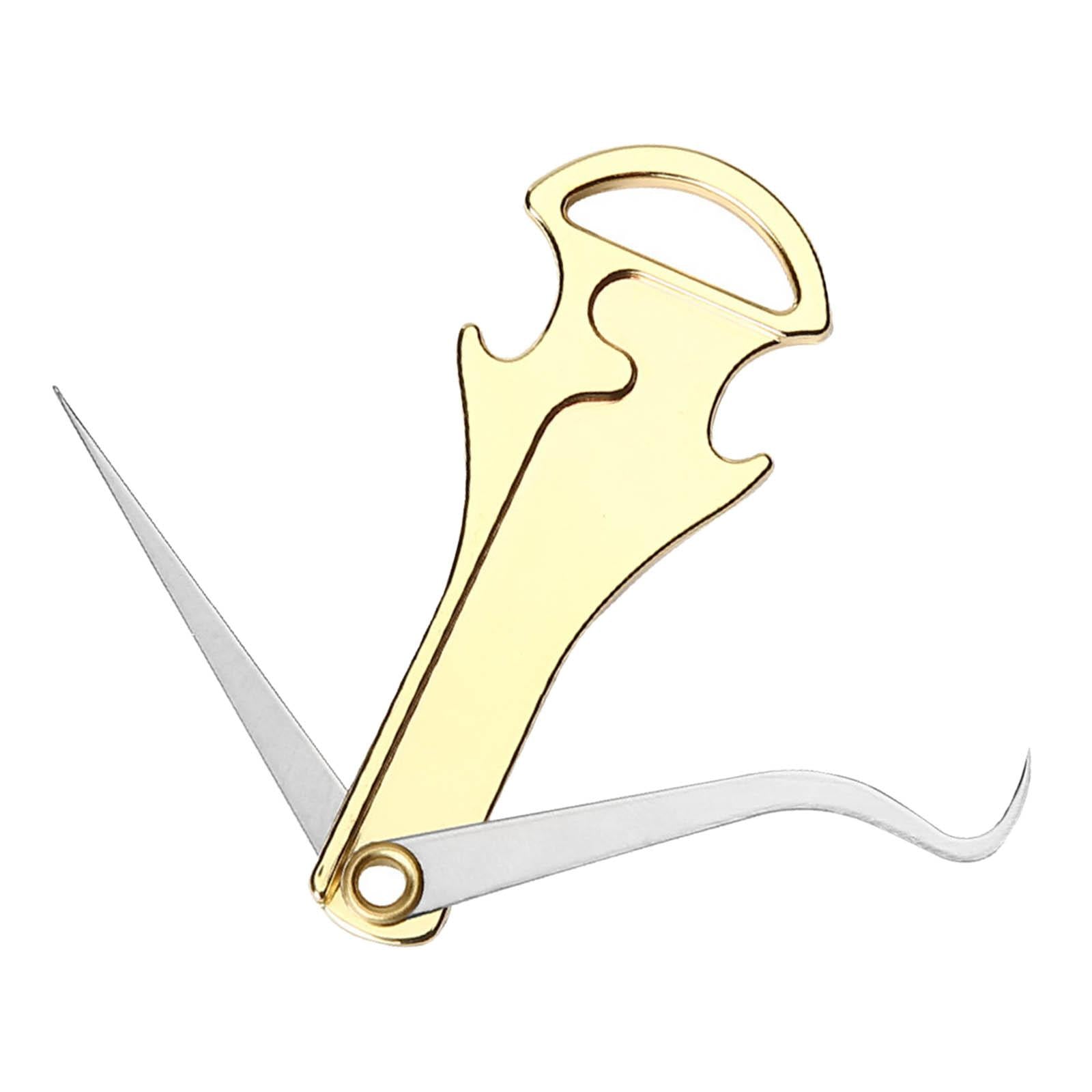 Portable Toothpicks with Bottle Opener Keychain Tool for Outdoor Biking Gold