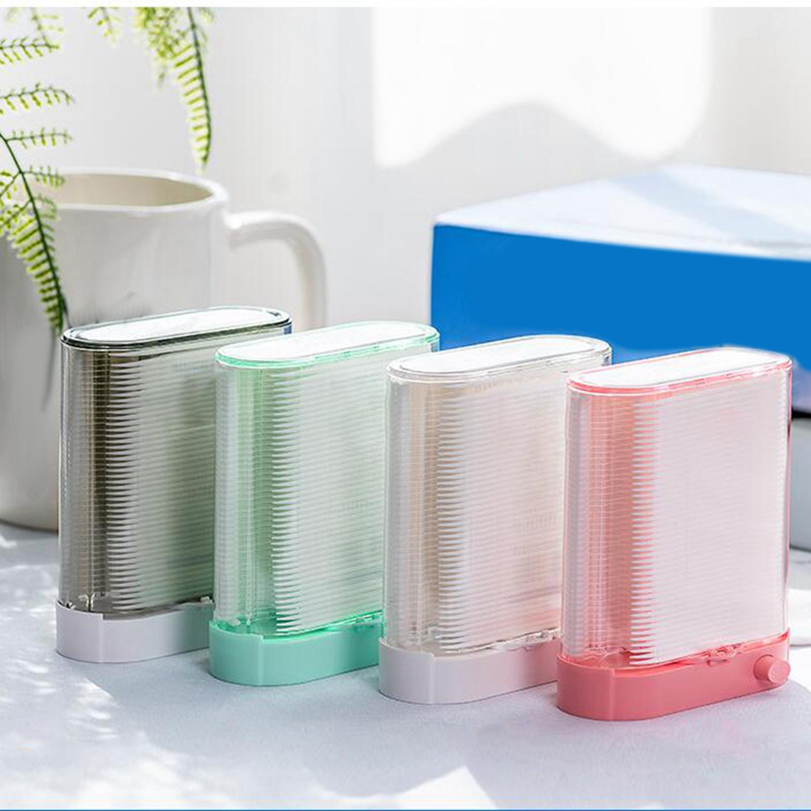 Automatic Floss Storage Box Portable Dispenser for Oral Care Bathroom  White