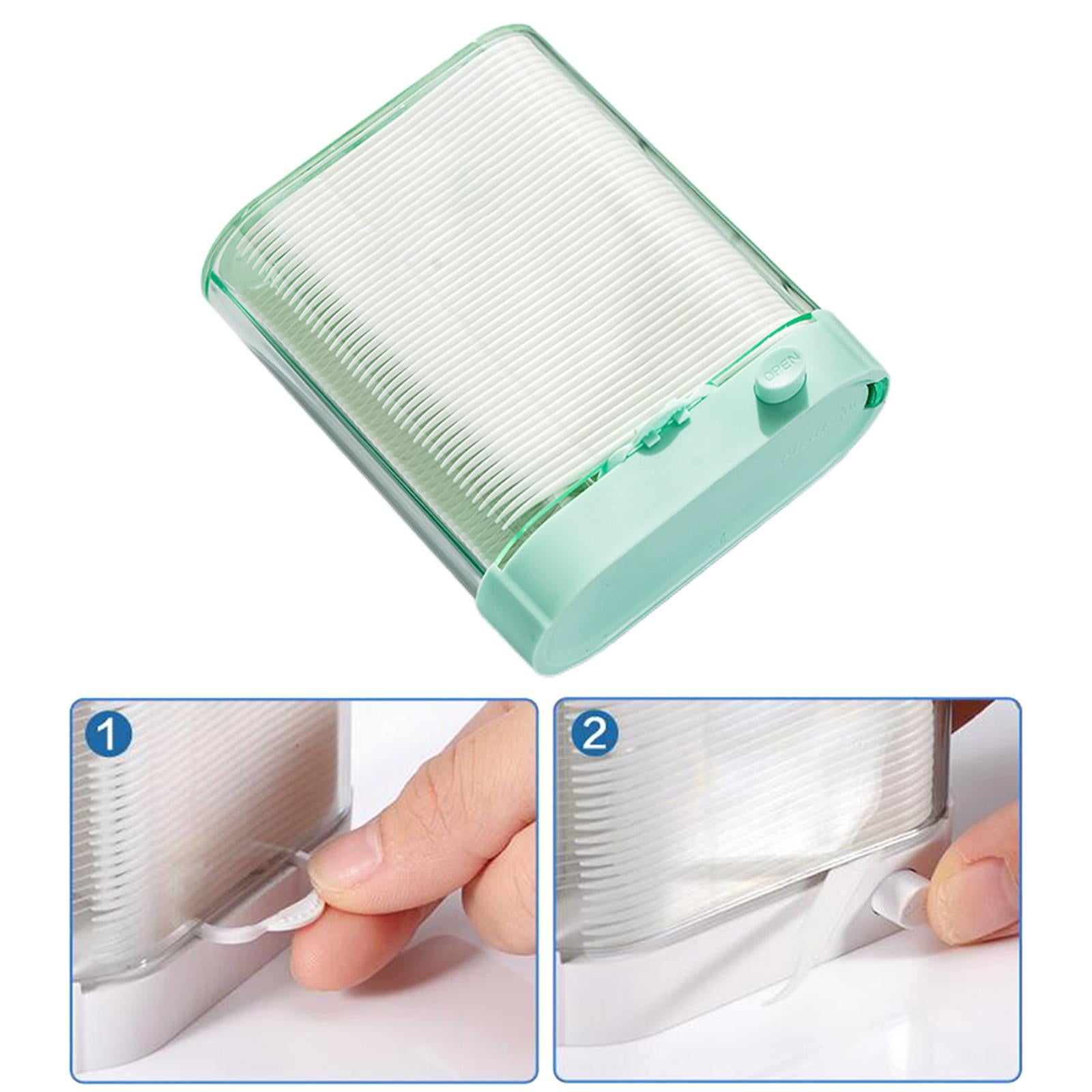 Automatic Floss Storage Box Portable Dispenser for Oral Care Bathroom  Green