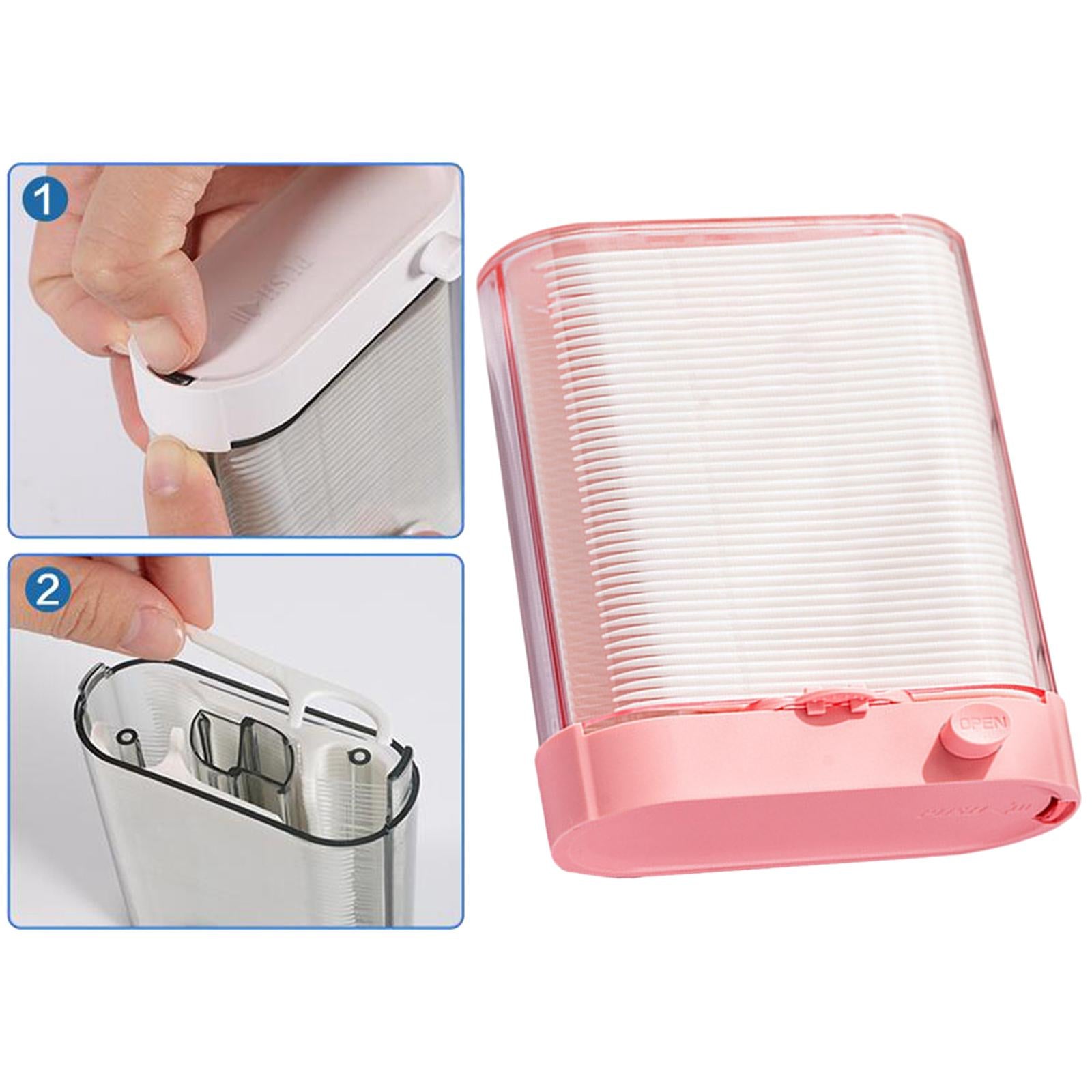 Automatic Floss Storage Box Portable Dispenser for Oral Care Bathroom  Pink