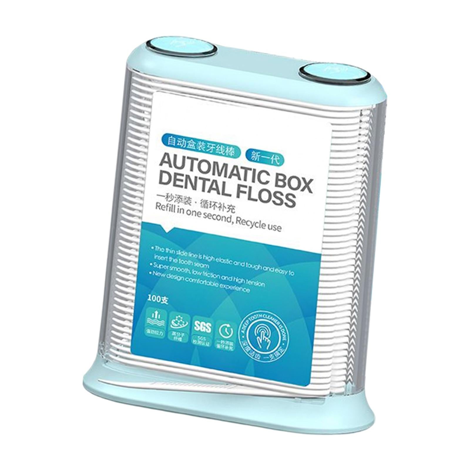 Automatic Floss Storage Box with 100x Teeth Clean Floss for Dining Table