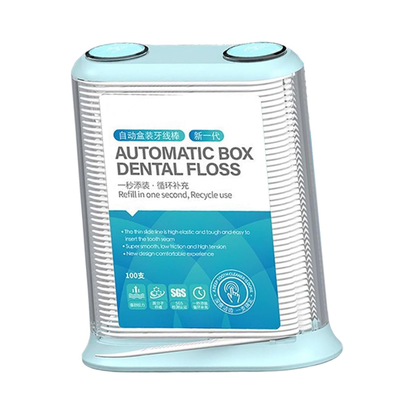 Automatic Floss Storage Box with 100x Teeth Clean Floss for Dining Table
