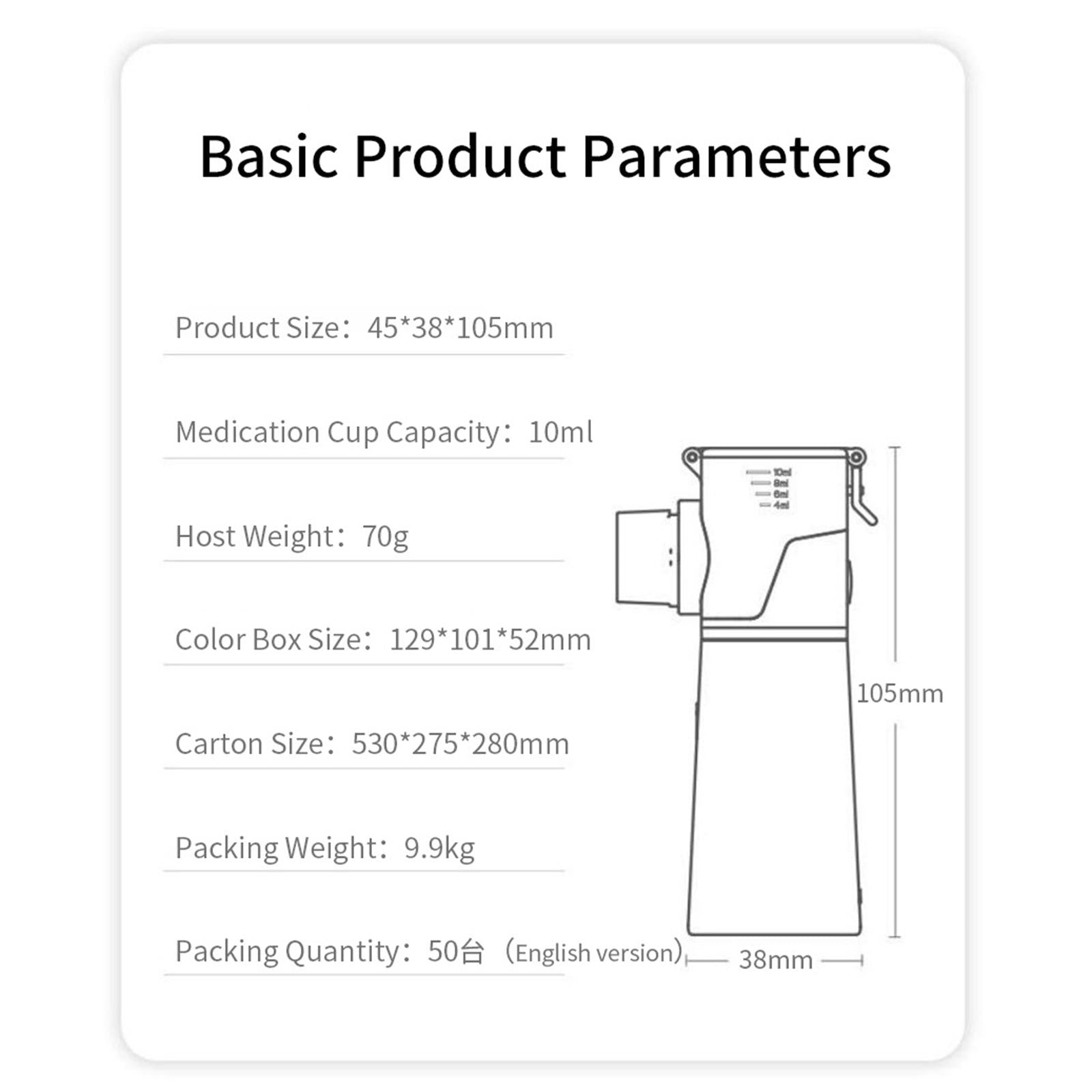 Mini Portable Handheld Nebulizer Strong Mist for Elderly Breathing Problems Green