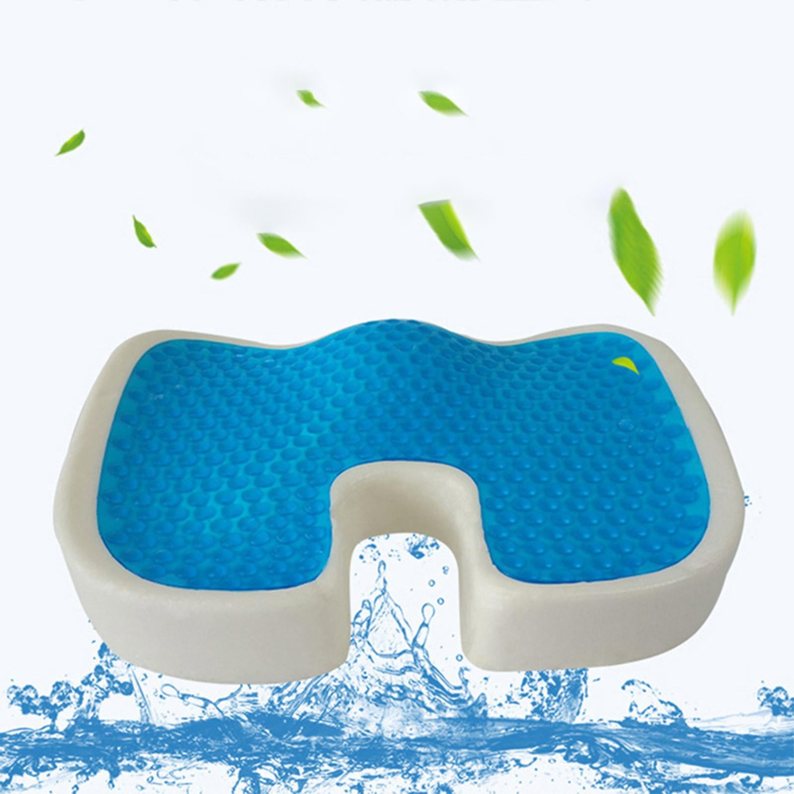 Summer Gel Seat Cushion Memory Foam Washable for Office Chair Pregnant Black