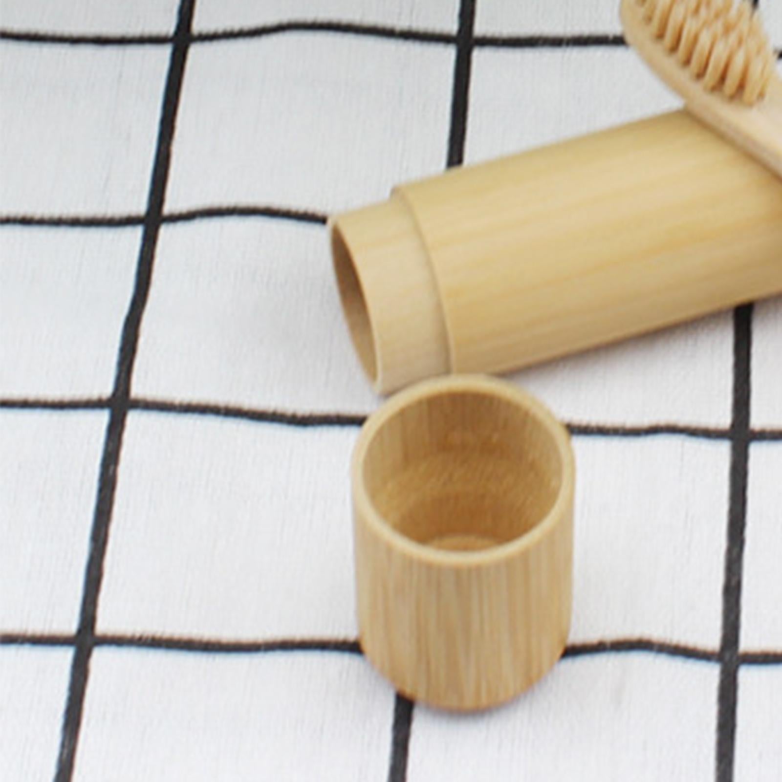 Natural Bamboo Toothbrush Tube Hand Made Tooth Brush Holder 16cm for Kids