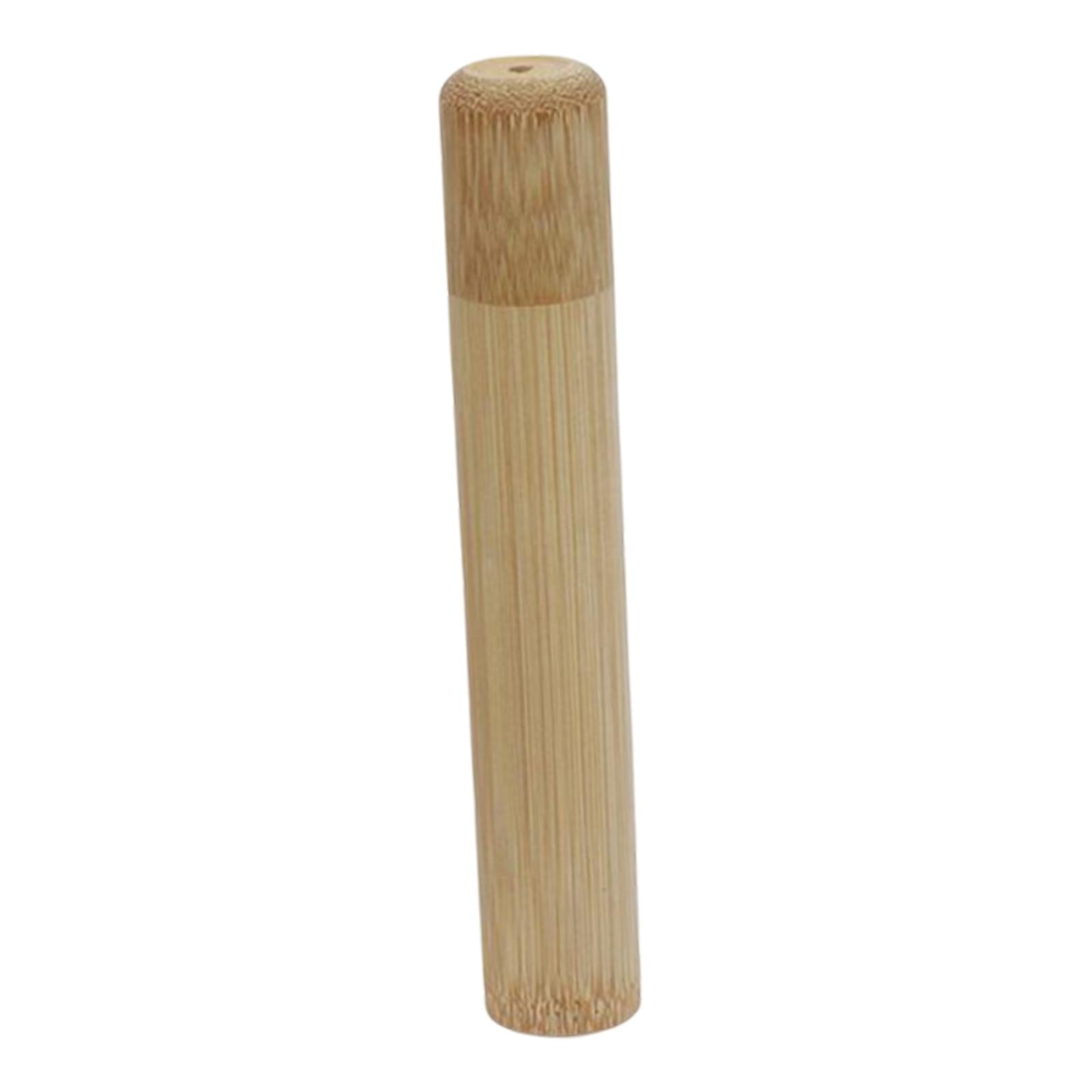 Natural Bamboo Toothbrush Tube Hand Made Tooth Brush Holder 16cm for Kids