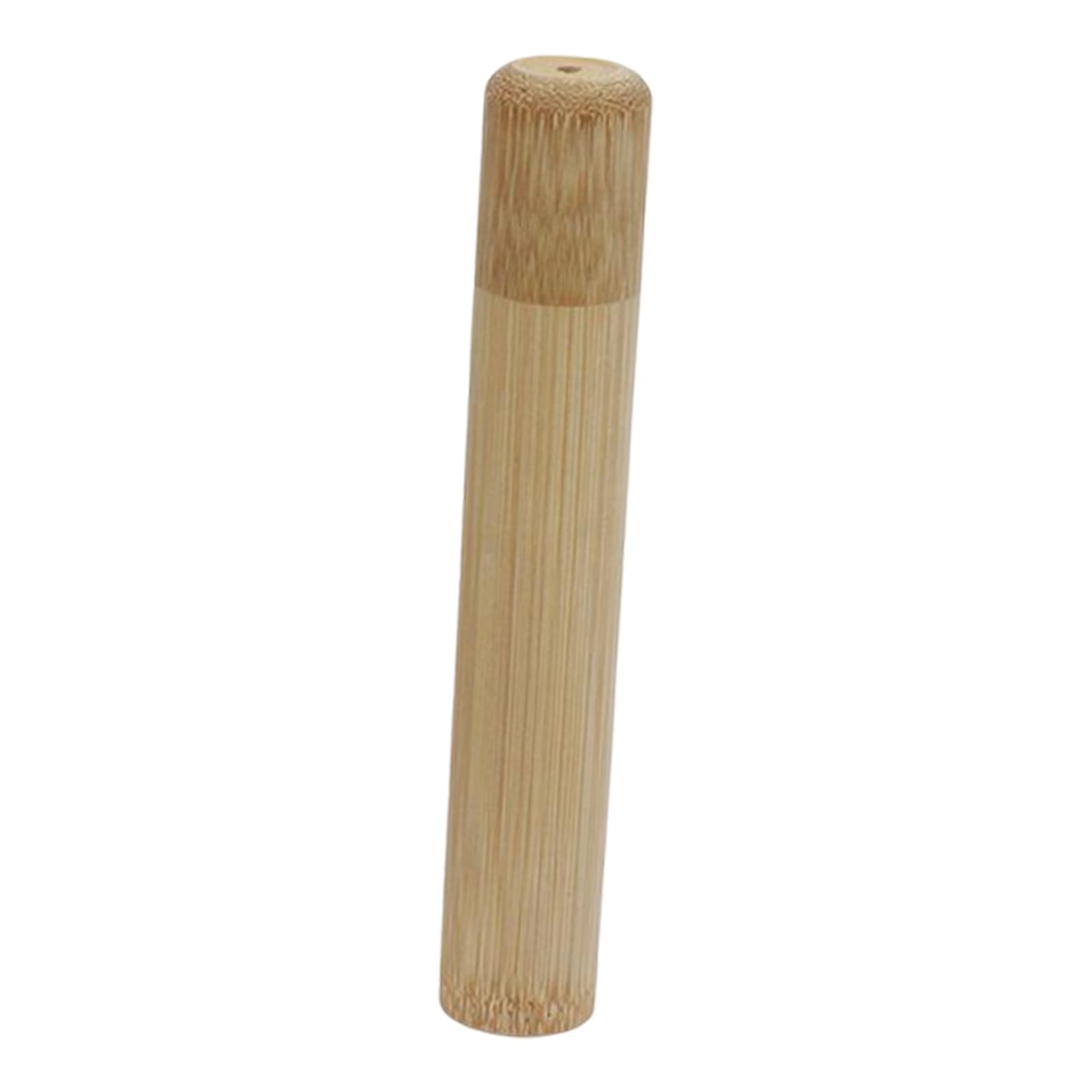 Natural Bamboo Toothbrush Tube Hand Made Tooth Brush Holder 16cm for Kids