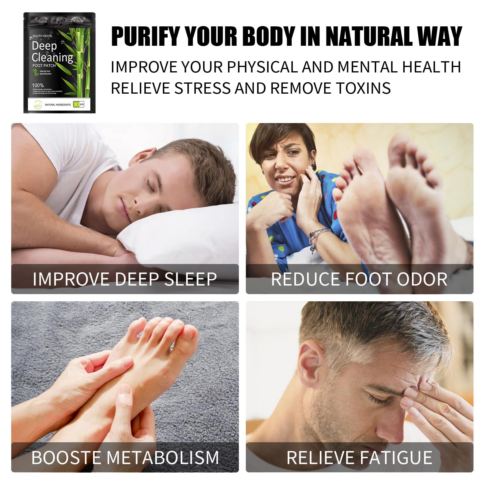 Cleansing Foot Pads Natural Herbal Reduce Foot Odor for Home 20 Pieces