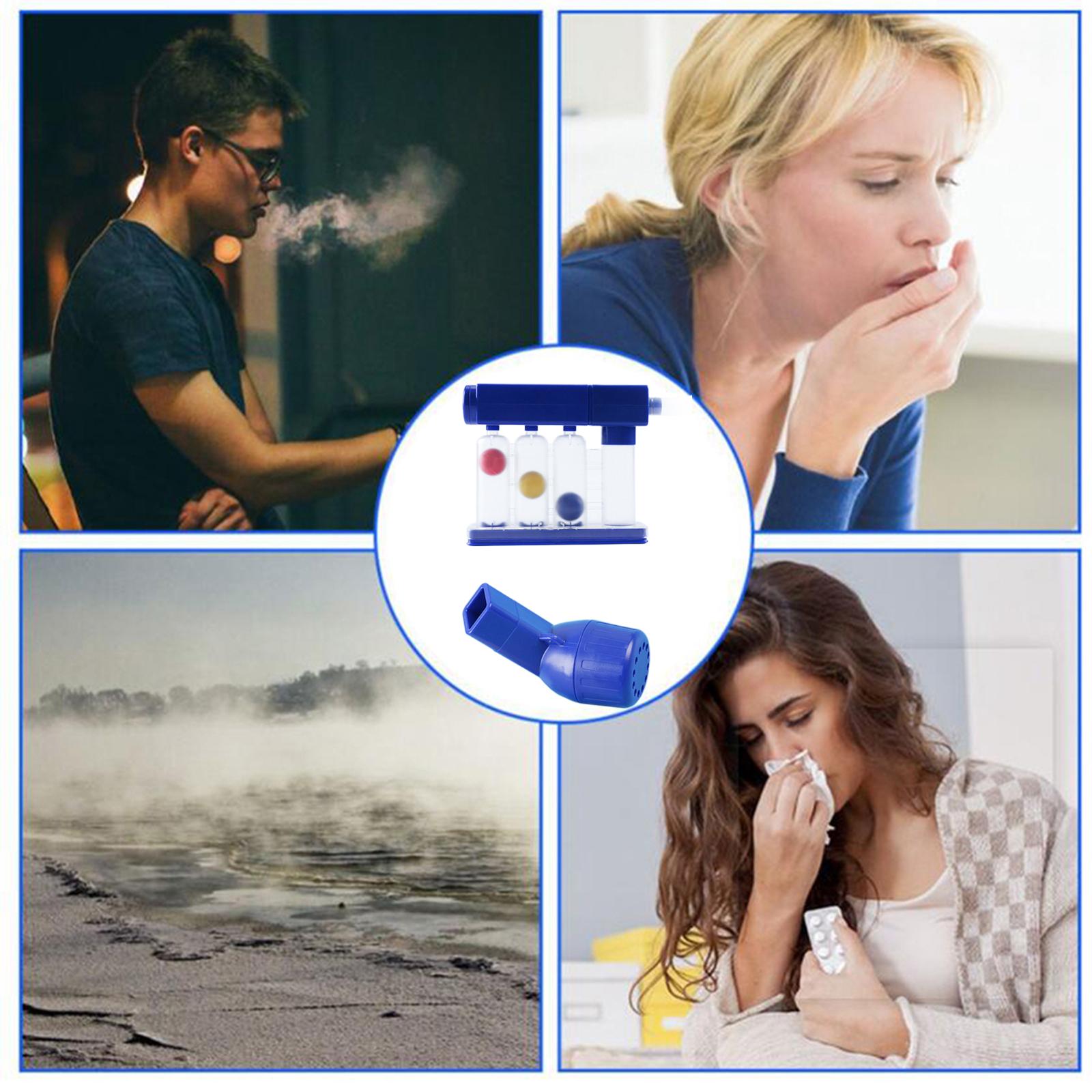 Deep Breathing Lung Exerciser Lung Recovery Breathtrainer Washable Hygienic 3 Ball Device