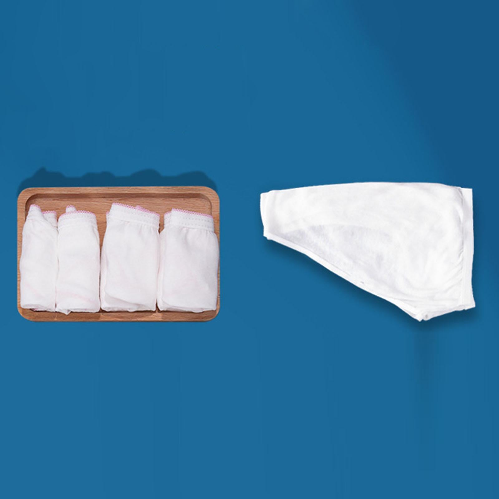 5 Pieces Adults Disposable Briefs Underpants Pure Cotton Panties Man 3XL