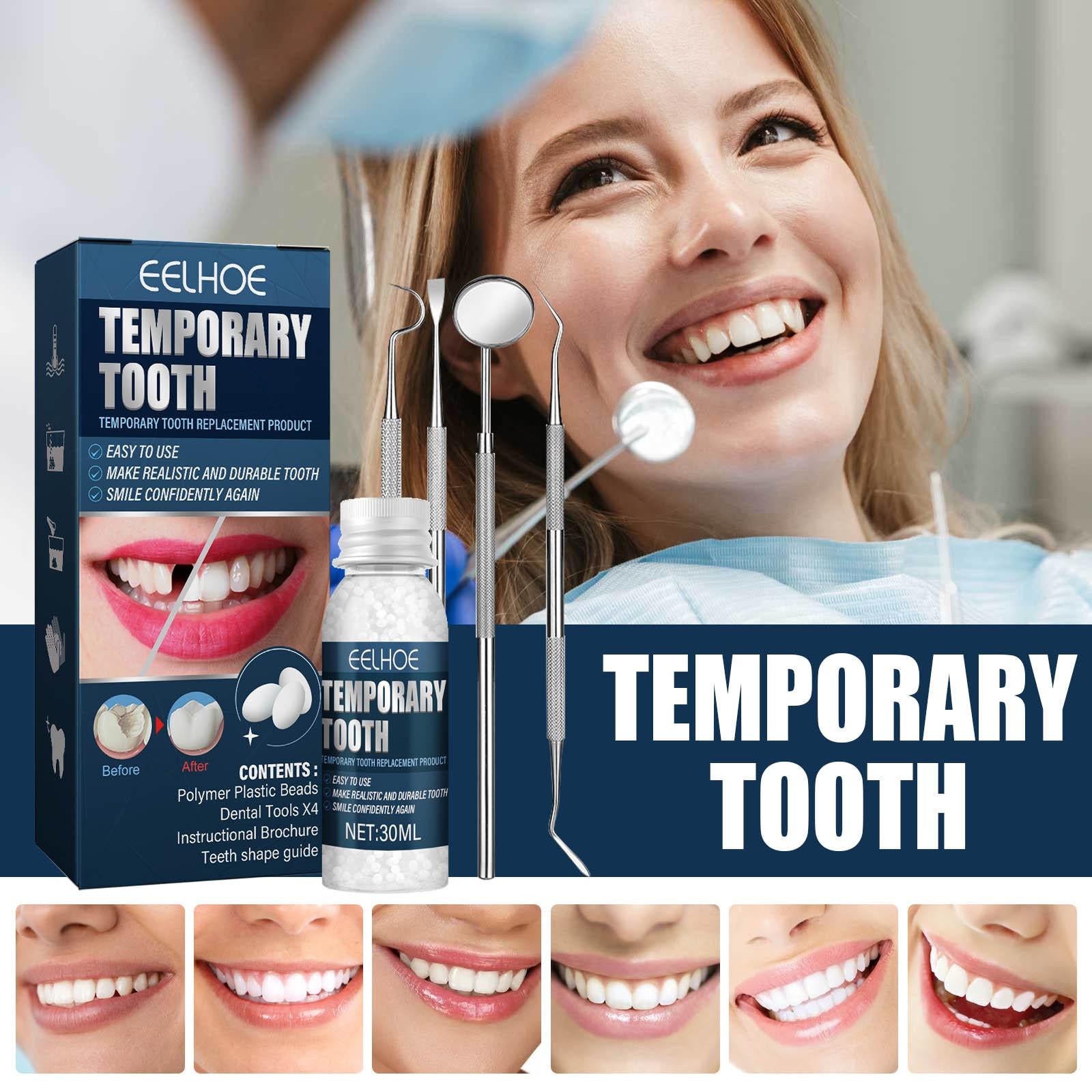 Temporary Tooth Repair Kit with Mouth Mirror for Teeth for Family Home Use