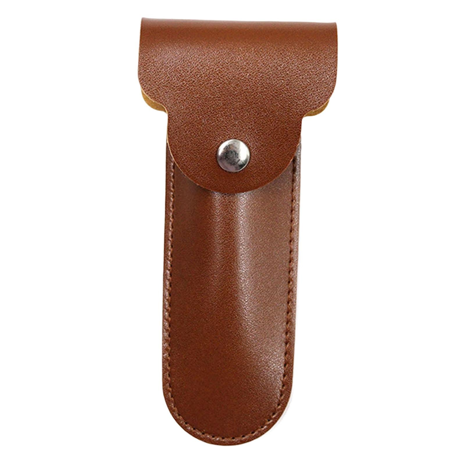 Manual Razor Case Shaver Portable for Double Edge Safety Razor Shaving Razor Brown