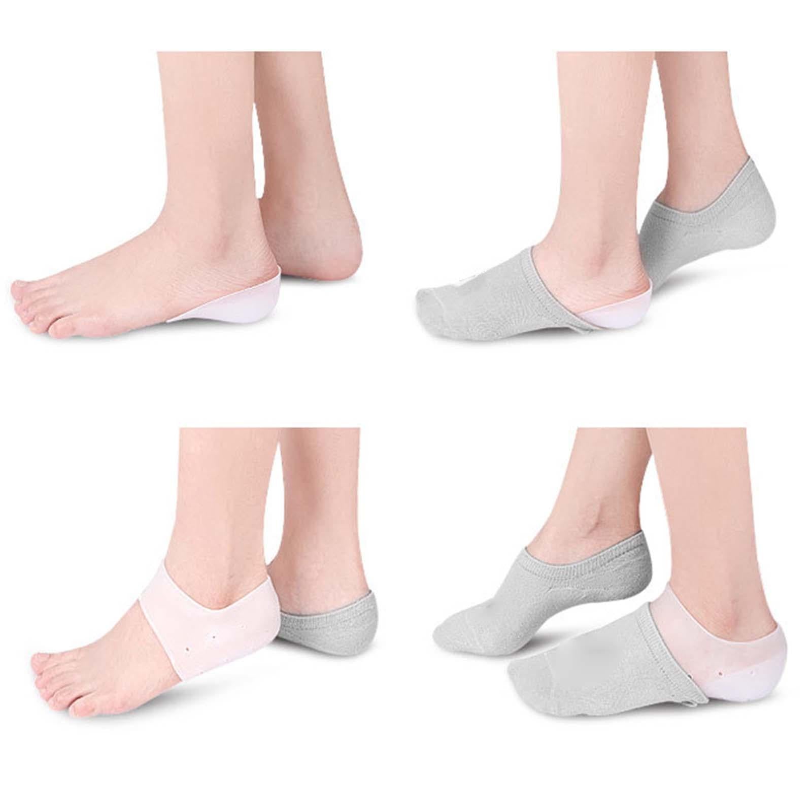 Soft Height Increase Insoles Inserts Heel Cups 1 Pair Silicone for Women Men 3cm