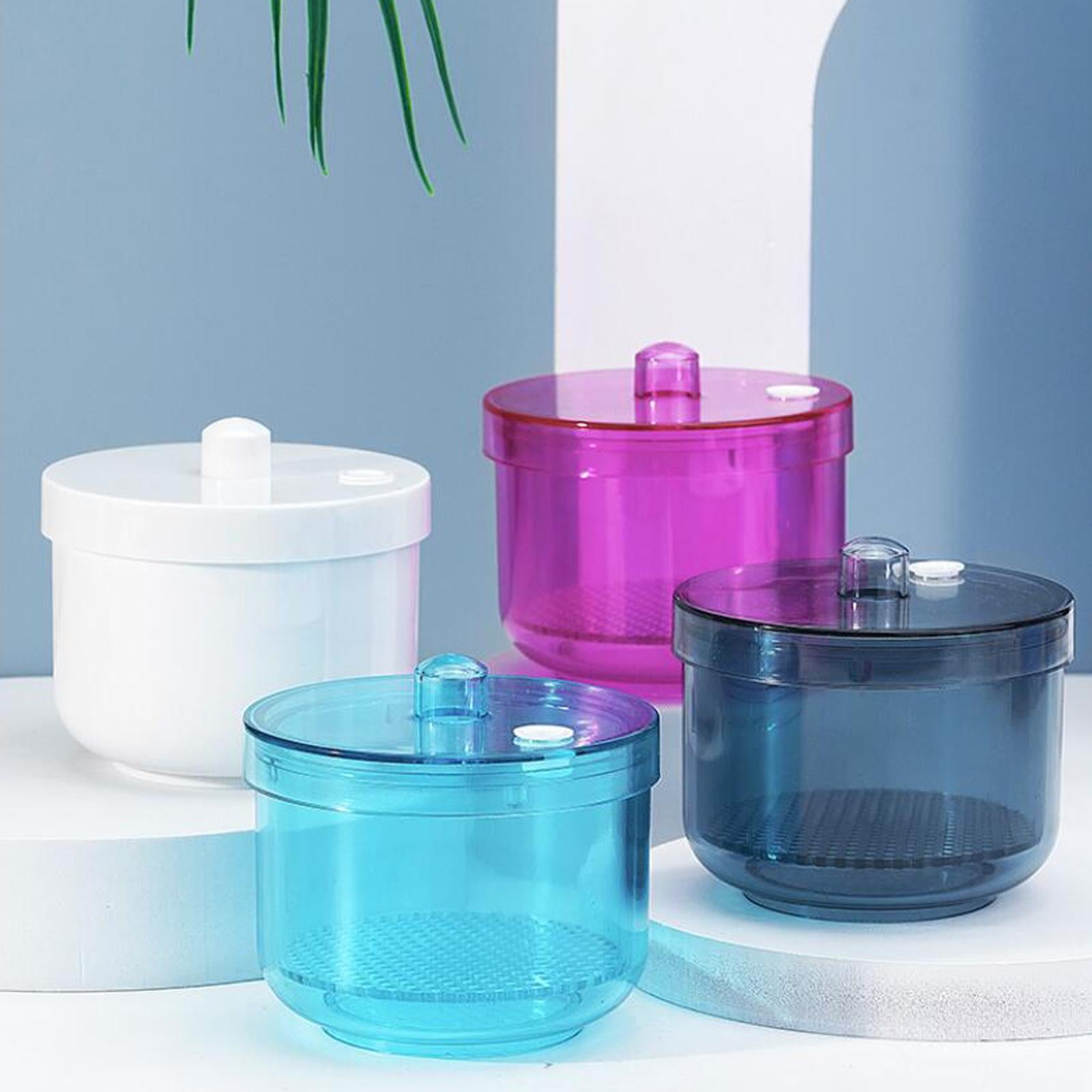 Portable Dental Disinfection Box Sterilizing Organizer for False Teeth blue