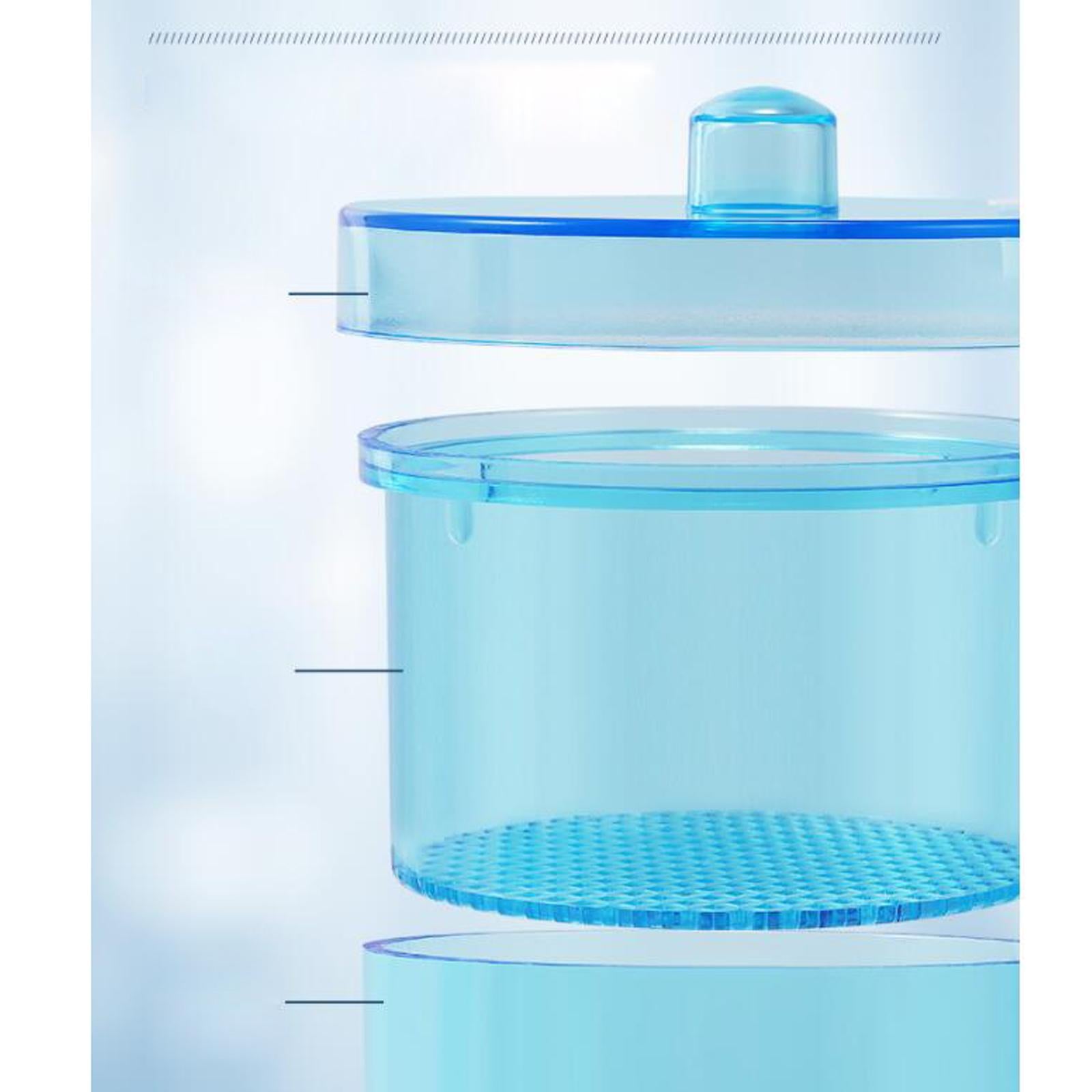 Portable Dental Disinfection Box Sterilizing Organizer for False Teeth blue