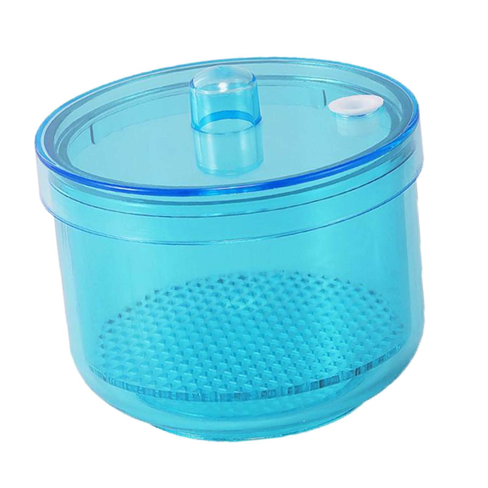Portable Dental Disinfection Box Sterilizing Organizer for False Teeth blue