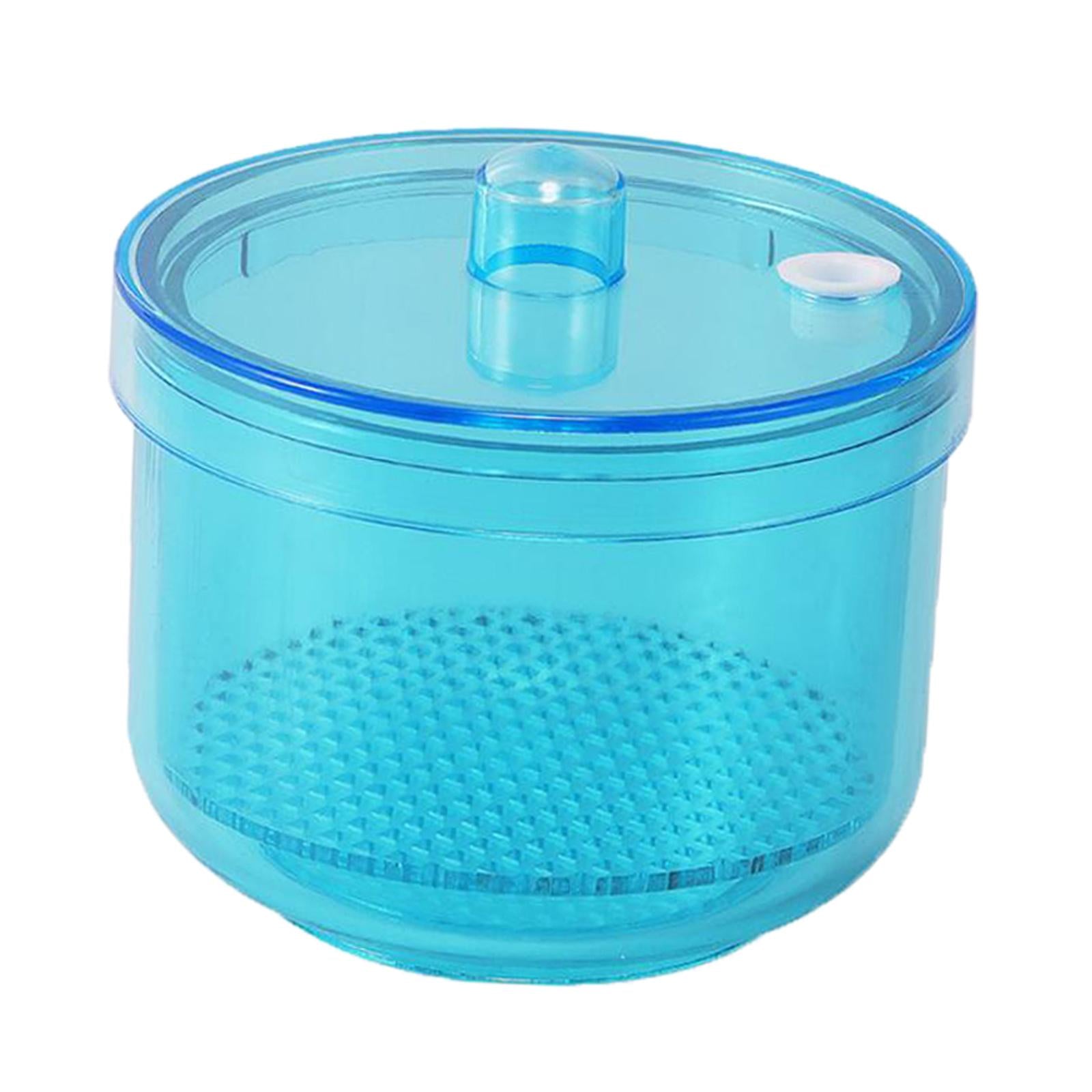 Portable Dental Disinfection Box Sterilizing Organizer for False Teeth blue