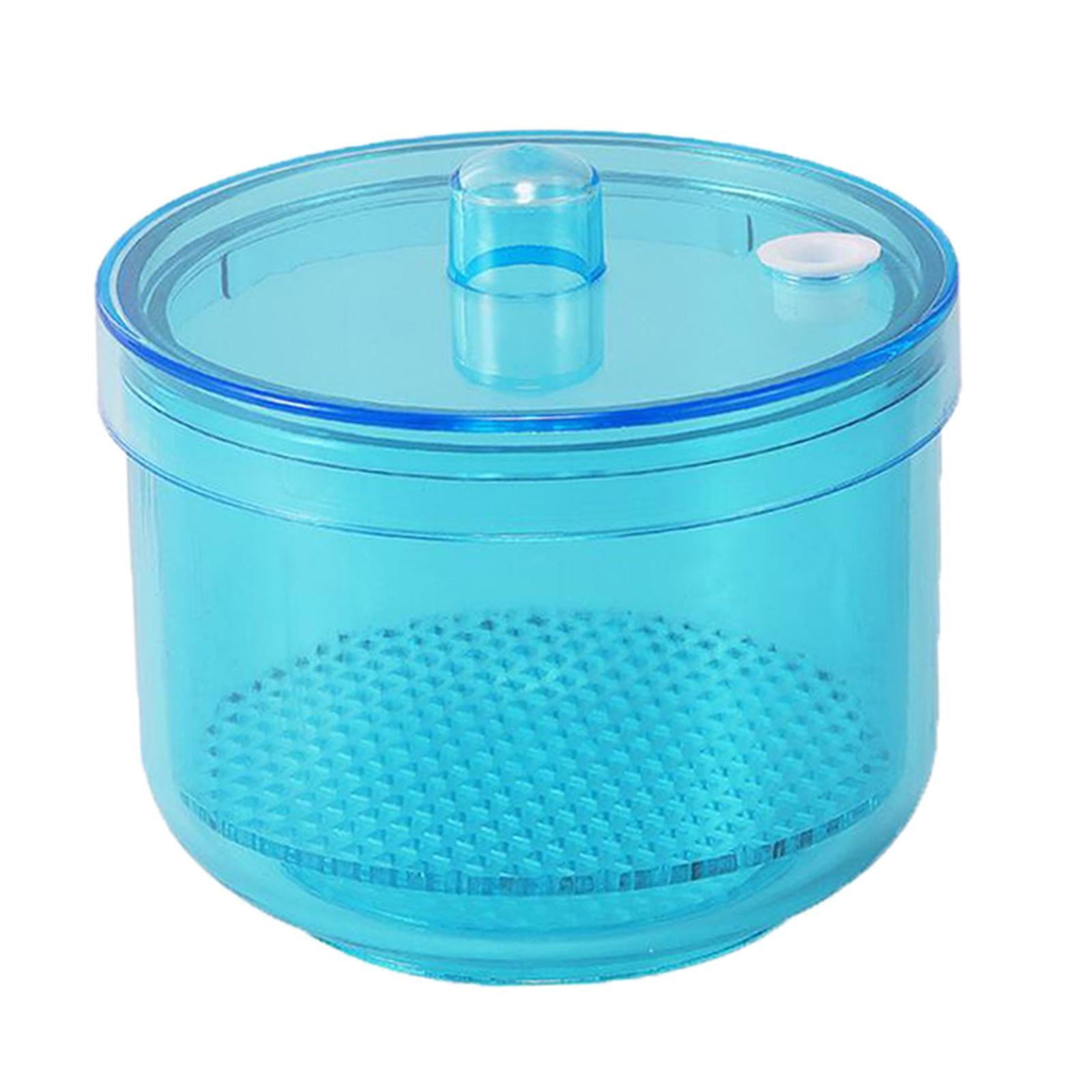 Portable Dental Disinfection Box Sterilizing Organizer for False Teeth blue