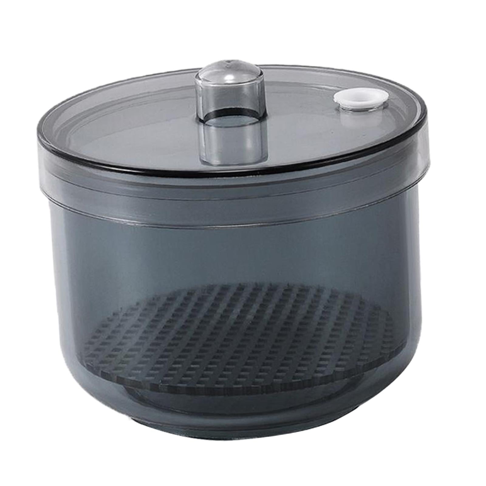 Portable Dental Disinfection Box Sterilizing Organizer for False Teeth black