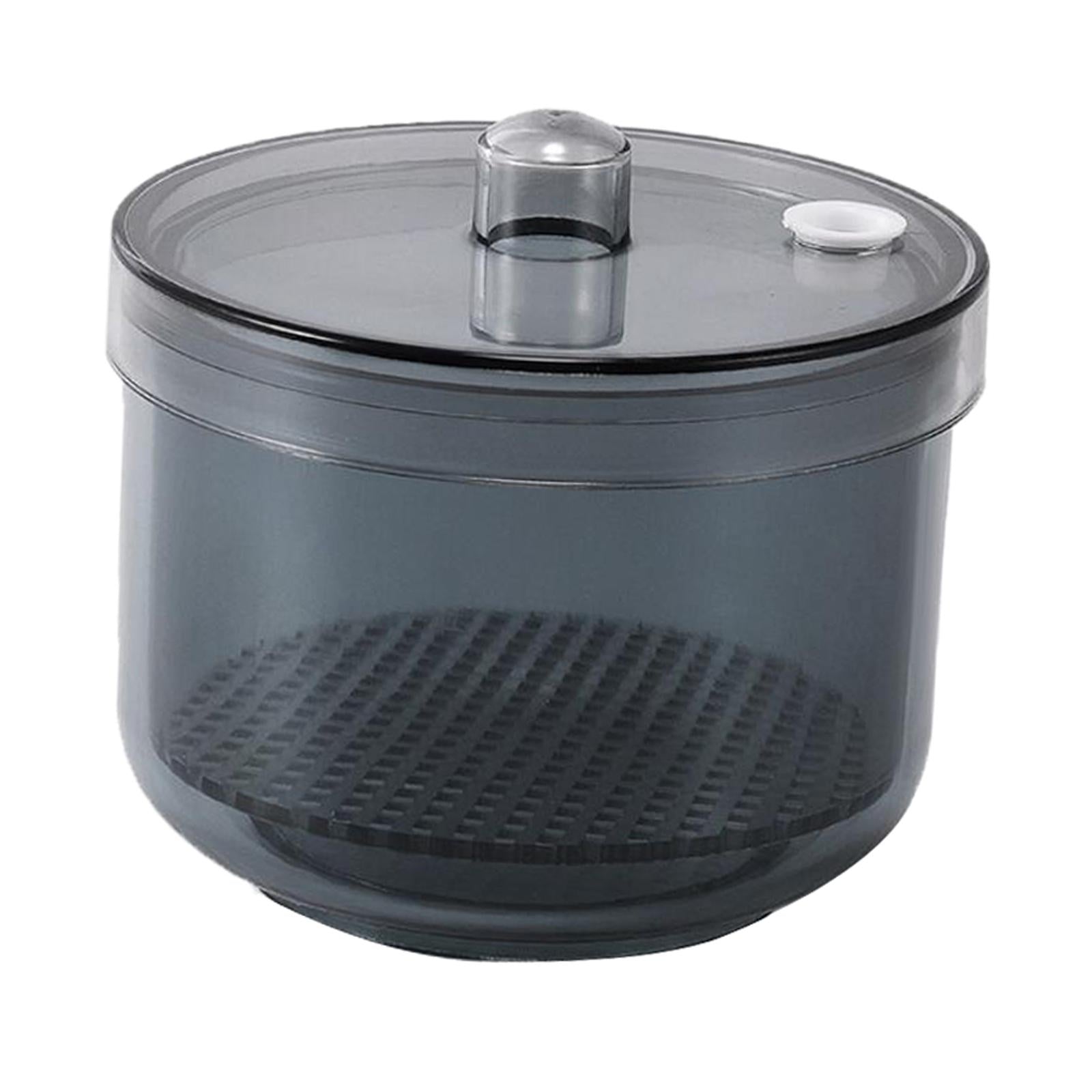 Portable Dental Disinfection Box Sterilizing Organizer for False Teeth black