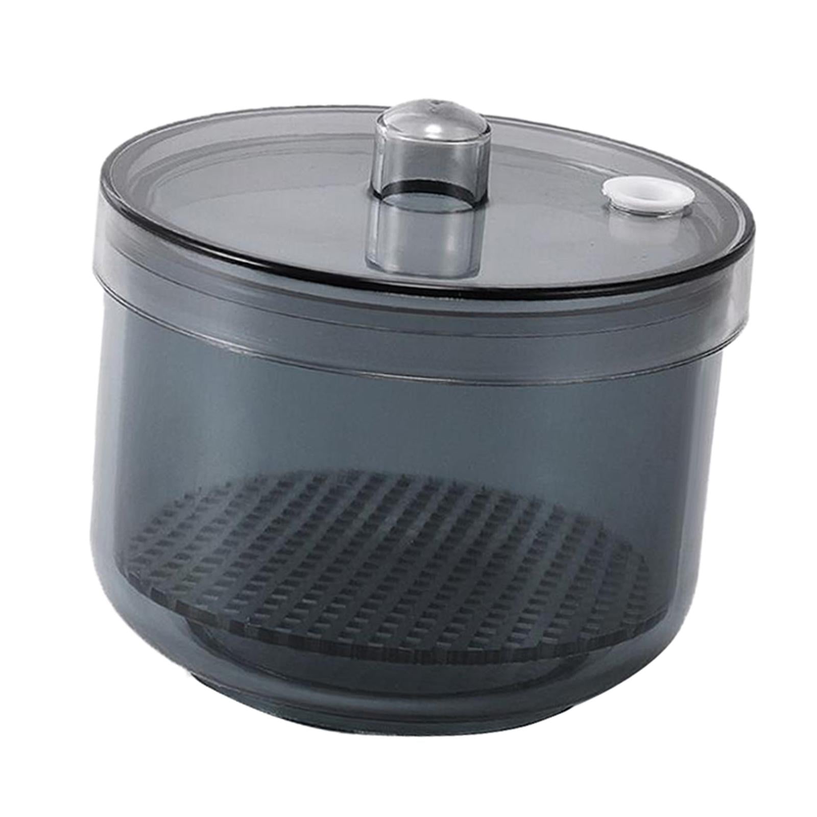 Portable Dental Disinfection Box Sterilizing Organizer for False Teeth black
