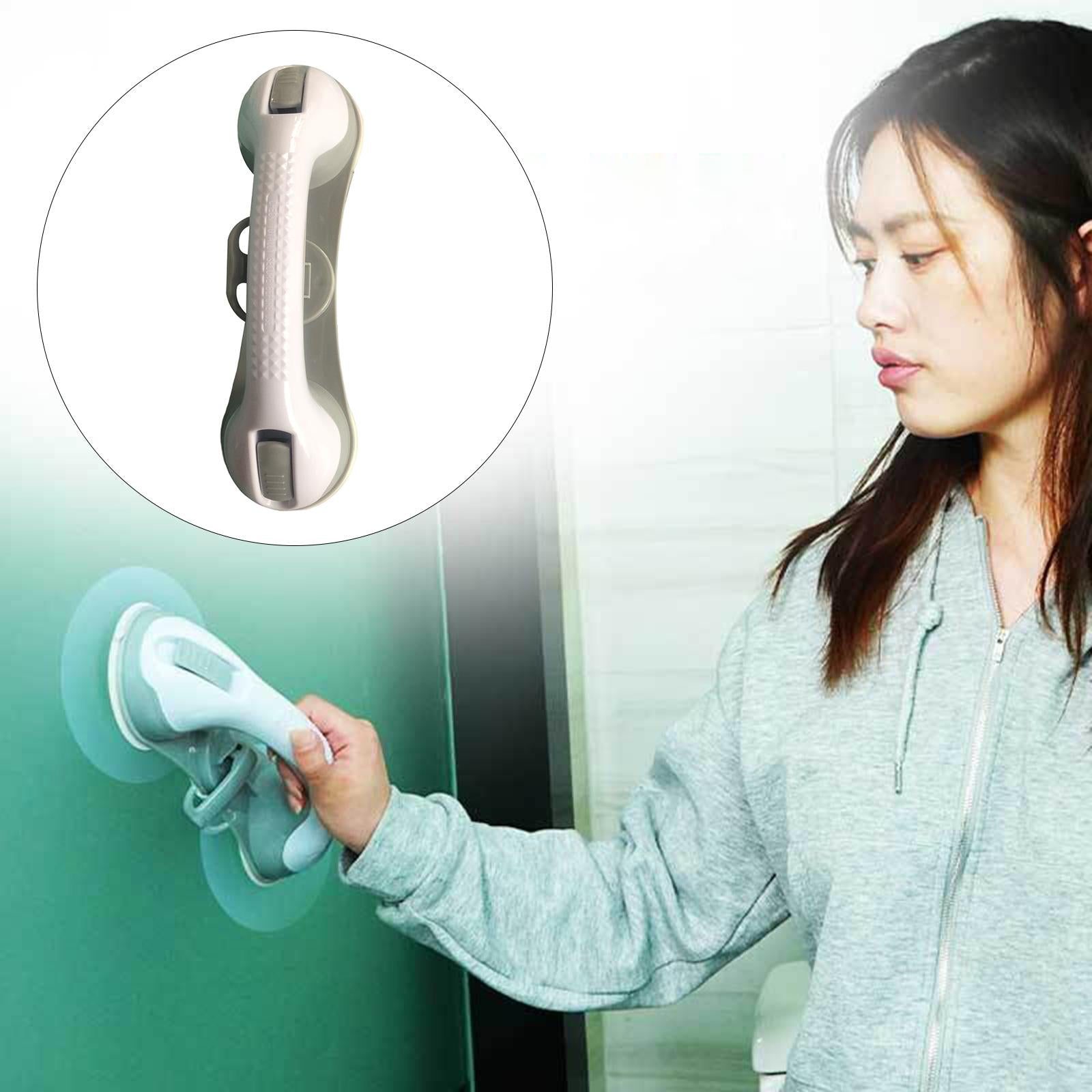 Shower Handle Bathroom Bathtub Bath Handles for Elderly Disabled Seniors Grey